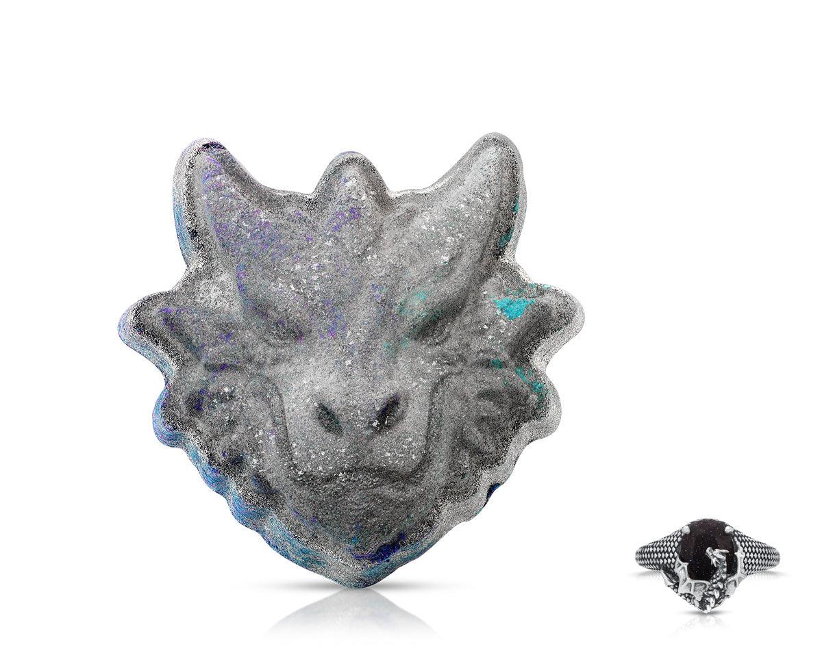Fierce Dragon Bath Bomb - Handmade Luxury Bath Soak with Essential Oils & Vibrant Colors - Perfect for Relaxation, Self-Care & Gift Giving