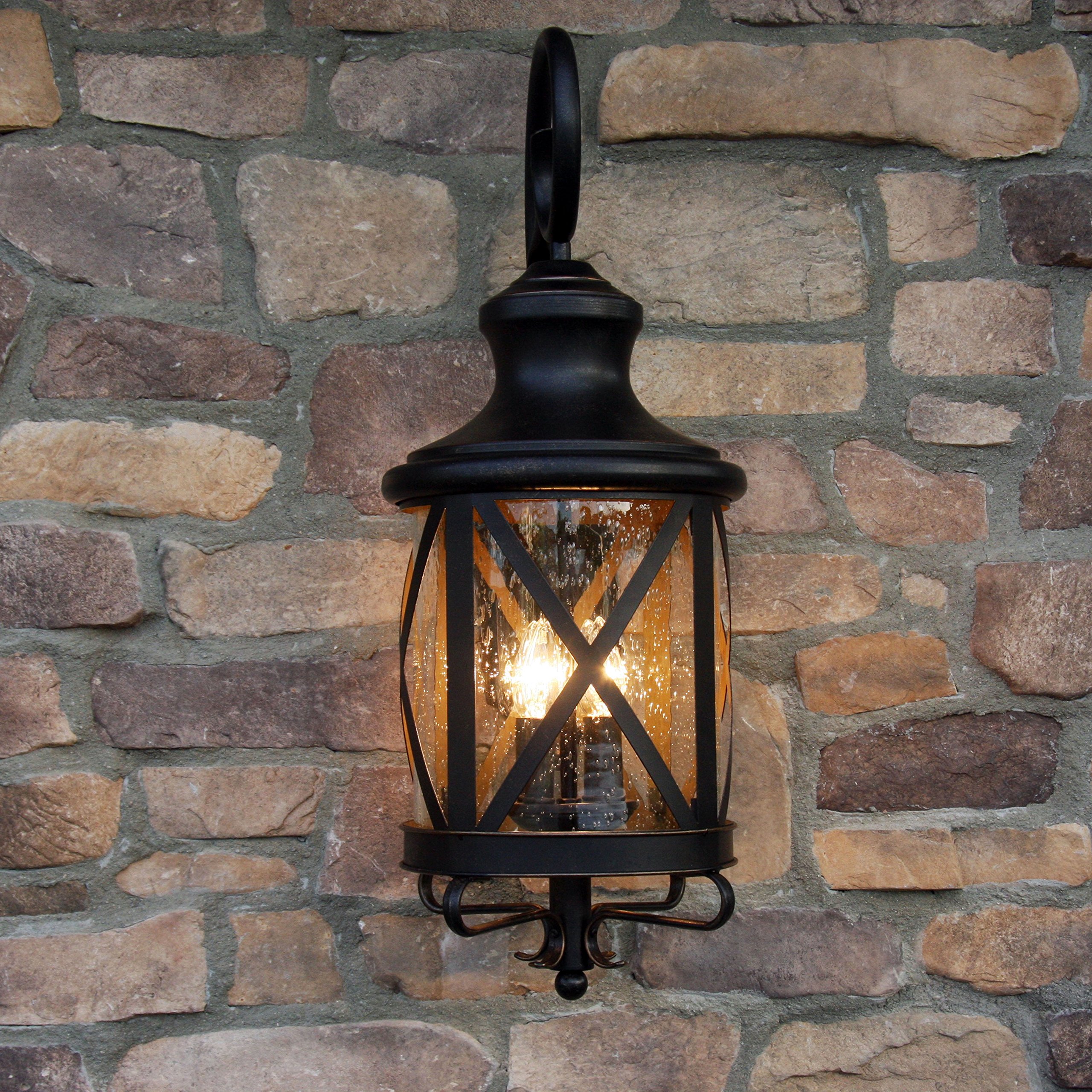 AA Warehousing Tayson 4-Light Outdoor Wall Sconce - Oil Rubbed Bronze Finish Exterior Lighting for Porch, Patio, Garage & Entryway