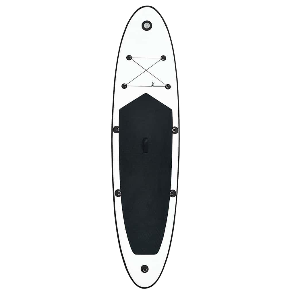 Premium Inflatable Stand Up Paddle Board Set - 12.8g Lightweight SUP with Paddle, Pump & Carry Bag - Black & White Design for Lakes, Rivers & Ocean Paddling