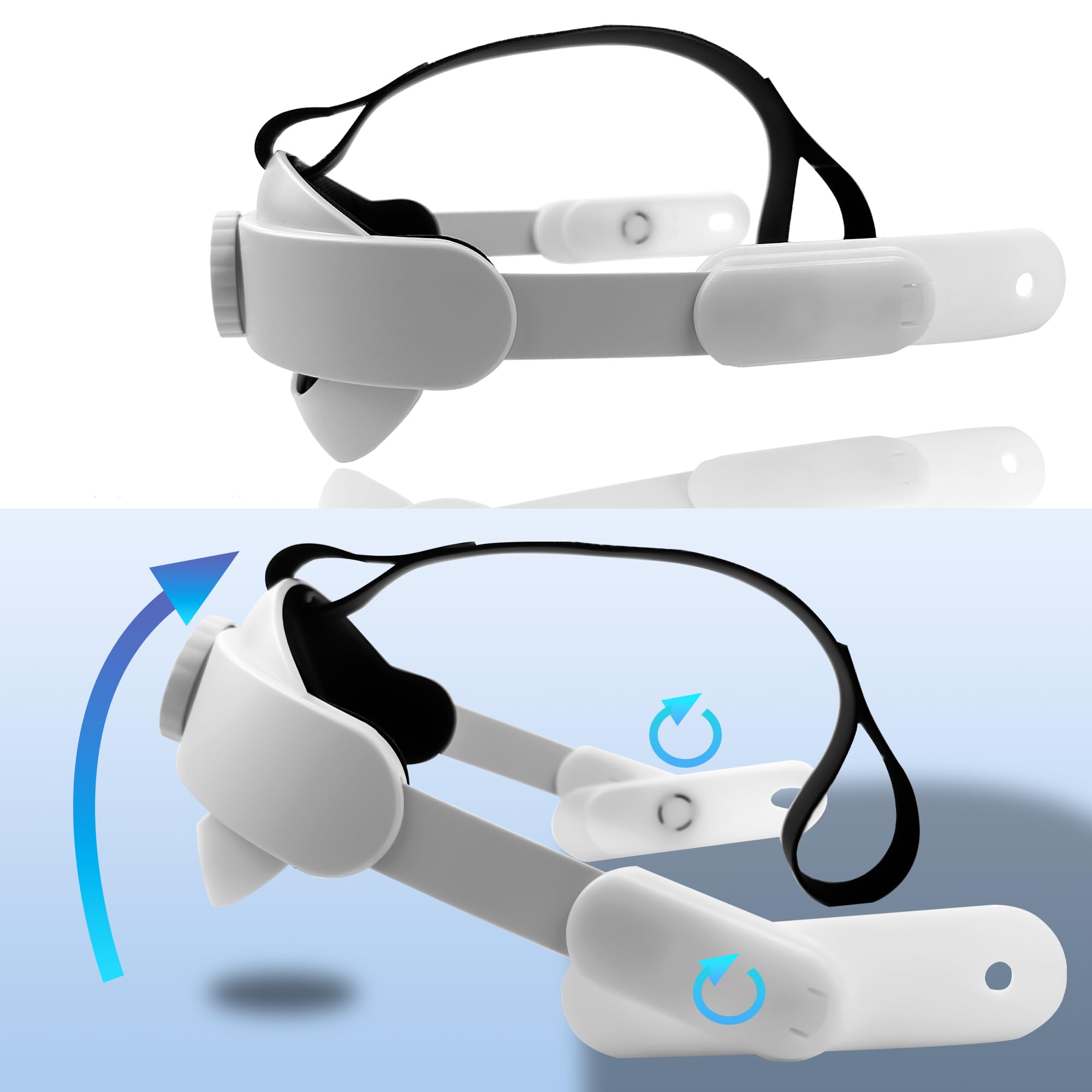 Meta Quest 3 VR Headset Accessories - Adjustable Elite Strap Replacement Kit with Comfort Padding, Weight Reduction & Stress Relief Headband for Enhanced VR Gaming & Movie Watching Experience