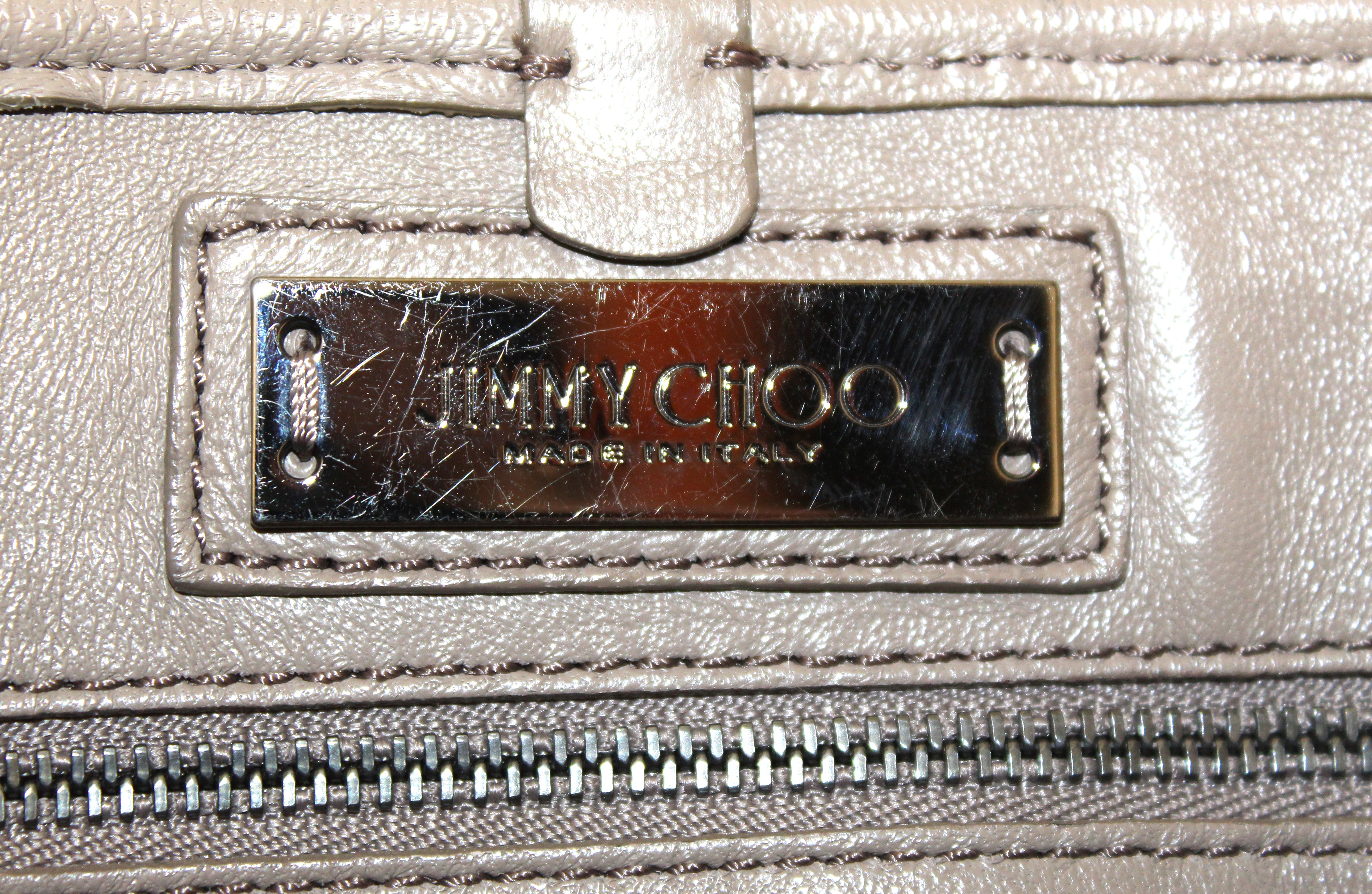Authentic Jimmy Choo Brown Metallic Star Studded Small Tote Bag - Luxury Designer Handbag for Women, Perfect for Work, Evening Events & Travel Accessories