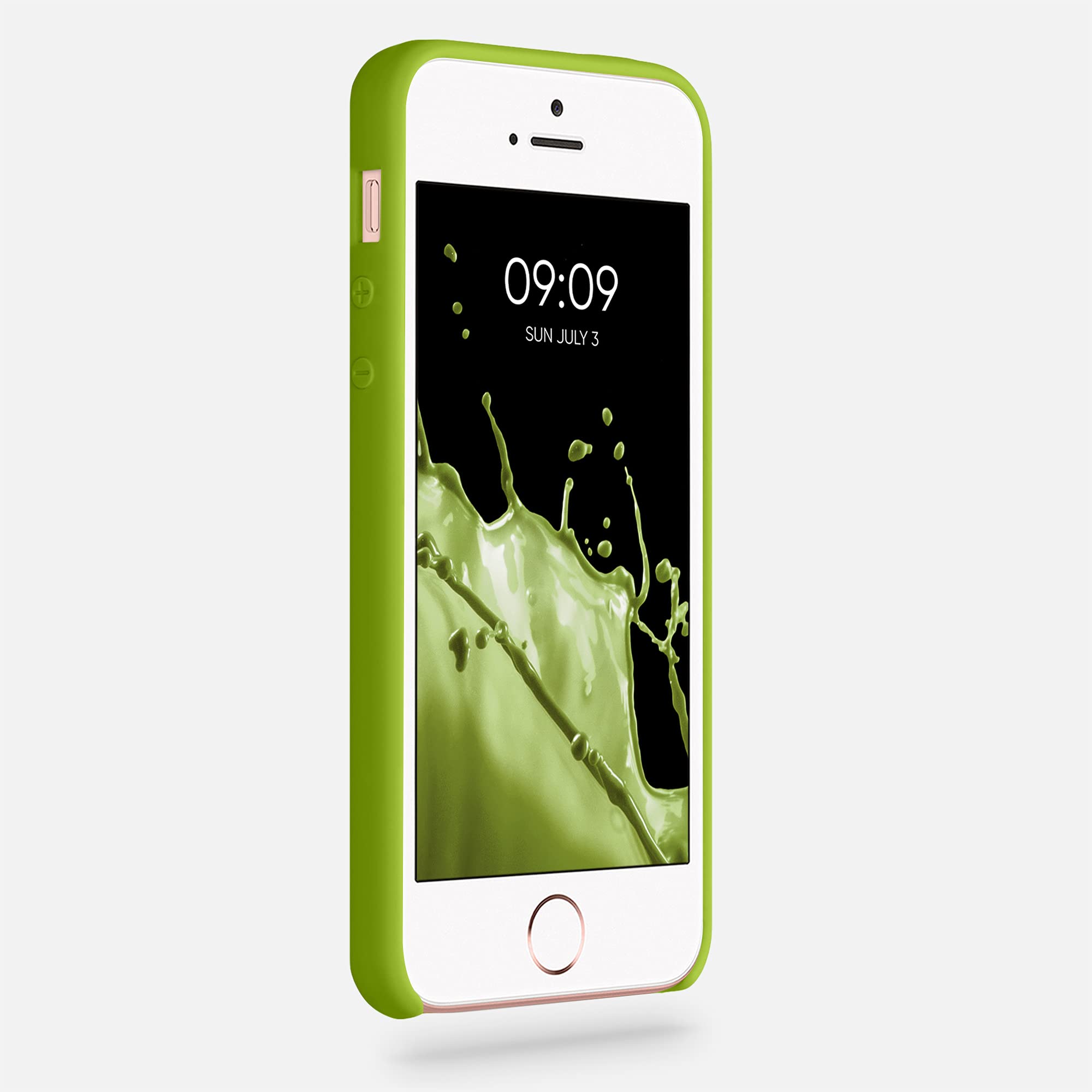 kwmobile TPU Silicone Case for Apple iPhone SE (1st Gen 2016) / iPhone 5 / iPhone 5S - Soft Protective Phone Cover in Green Peppercorn - Perfect for Everyday Use & Drop Protection