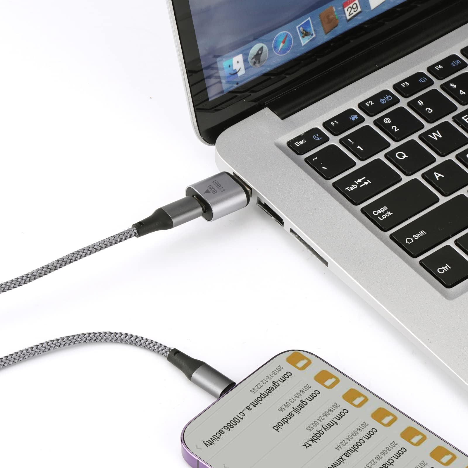HOOLRZI USB 3.1 Type A to Type C Adapter - 10Gbps High-Speed Data Transfer & Fast Charging - Compatible with Laptop, Phone, Tablet - Perfect for Office, Travel, and Home Charging Stations