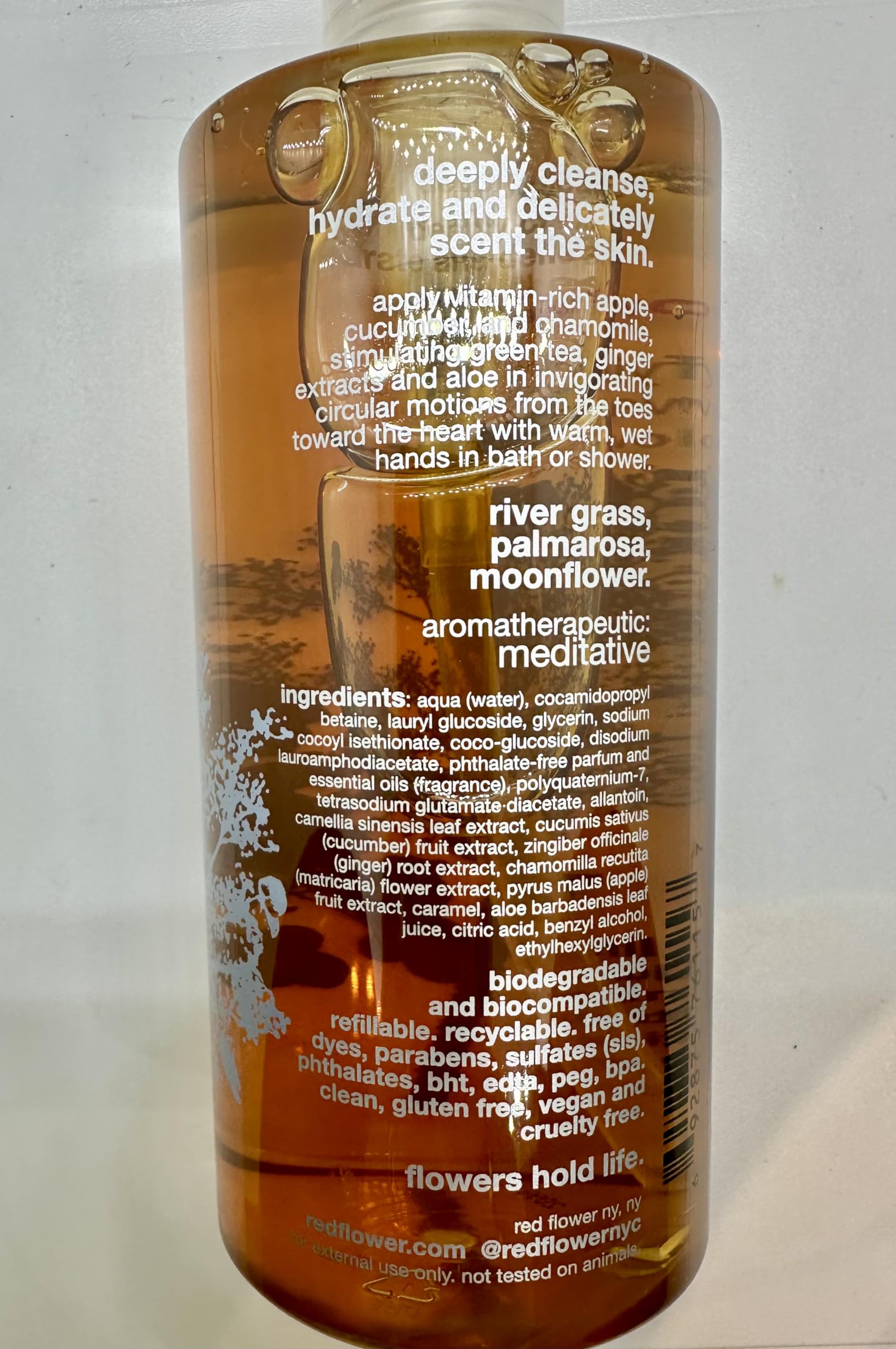 Red Flower Moonflower Purifying Body Wash - Natural Botanical Cleanser for Soft & Hydrated Skin | Perfect for Daily Shower & Spa Relaxation