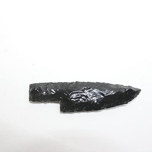 Small Obsidian Ornamental Knife Blade #0117 - Handcrafted Mountain Man Survival Knife for Camping, Hunting & Outdoor Adventures