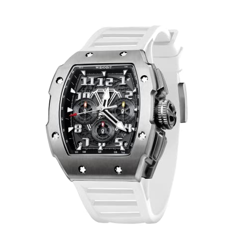 Silvery Case White Band