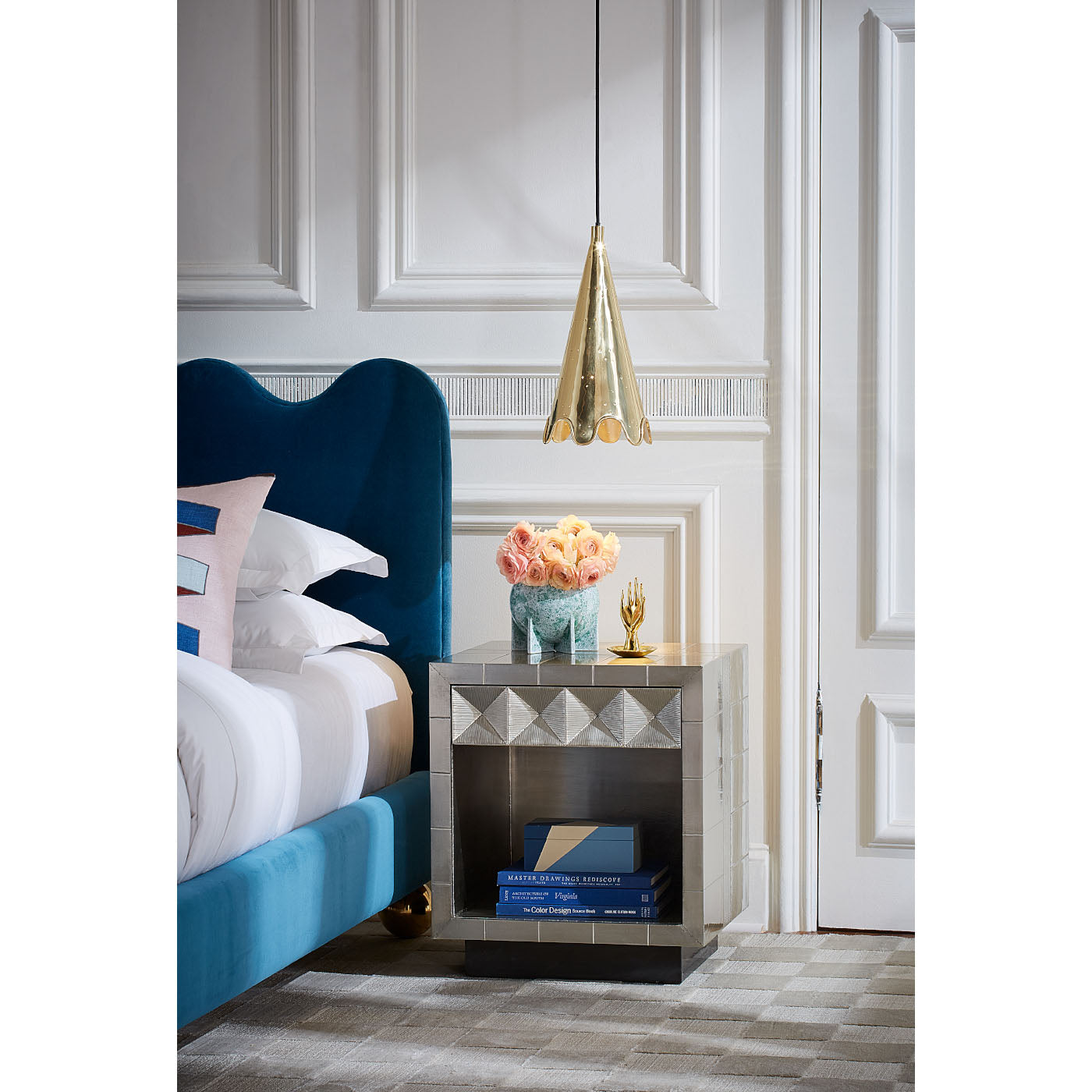 Modern Talitha Bedside Table with Drawer - Nightstand for Bedroom, Living Room, or Office - Compact Storage Solution for Small Spaces