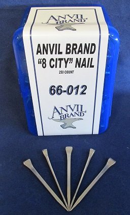 8 City Head Horseshoe Nails - 250 Count Box for Farrier, Blacksmith & Equestrian Supplies - Perfect for Horse Shoeing, Hoof Care & Stable Maintenance