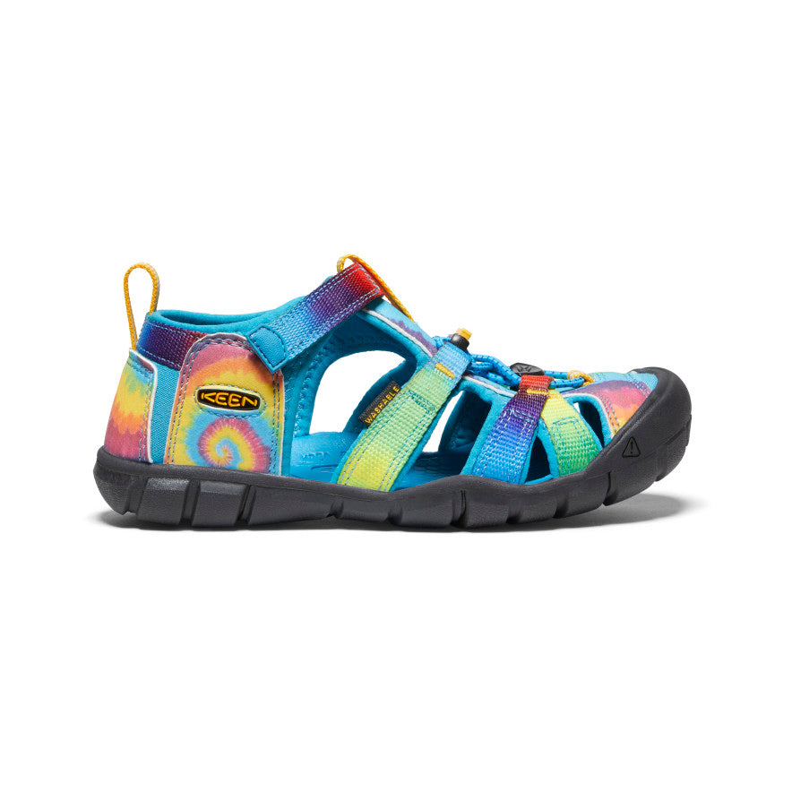 Seacamp II CNX Water Shoes for Big Kids - Vivid Blue & Original Tie Dye | Lightweight Quick-Dry Beach Shoes for Boys & Girls | Perfect for Swimming, Surfing & Summer Water Activities