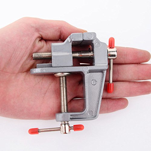 Mini Table Vice - 360° Swivel Workbench Clamp for Crafting, Hobby & Repair - Heavy Duty Bench Vise for Woodworking, Jewelry Making & DIY Projects - Perfect for Small Workshops & Home Garages