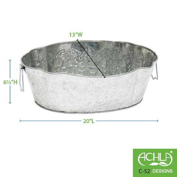Achla Designs Embossed Tubs C 52 C 52C - Premium Decorative Bathtub for Modern Bathrooms | Perfect for Spa-Like Relaxation & Luxury Home Decor