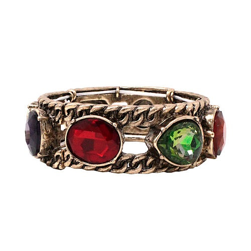 Elegant Gold Crystal Cabochon Bracelet for Women - Perfect for Parties, Weddings & Everyday Wear