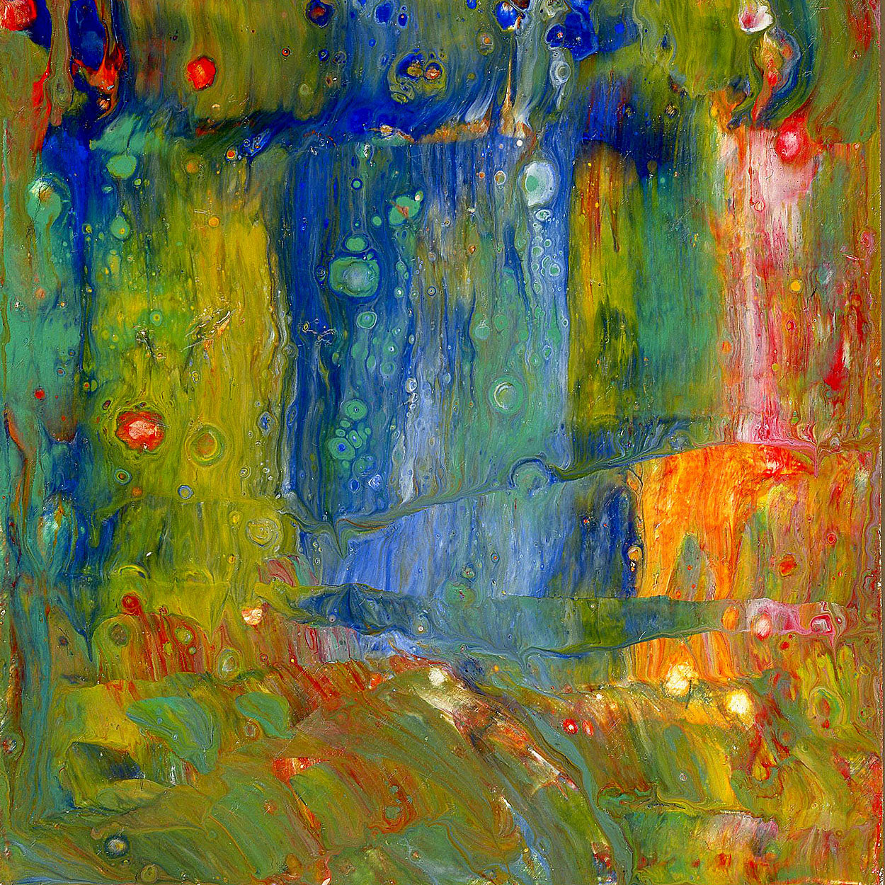 Anthony Ciambella Original 4x4 Acrylic on Panel Painting - Modern Abstract Wall Art for Home & Office Decor
