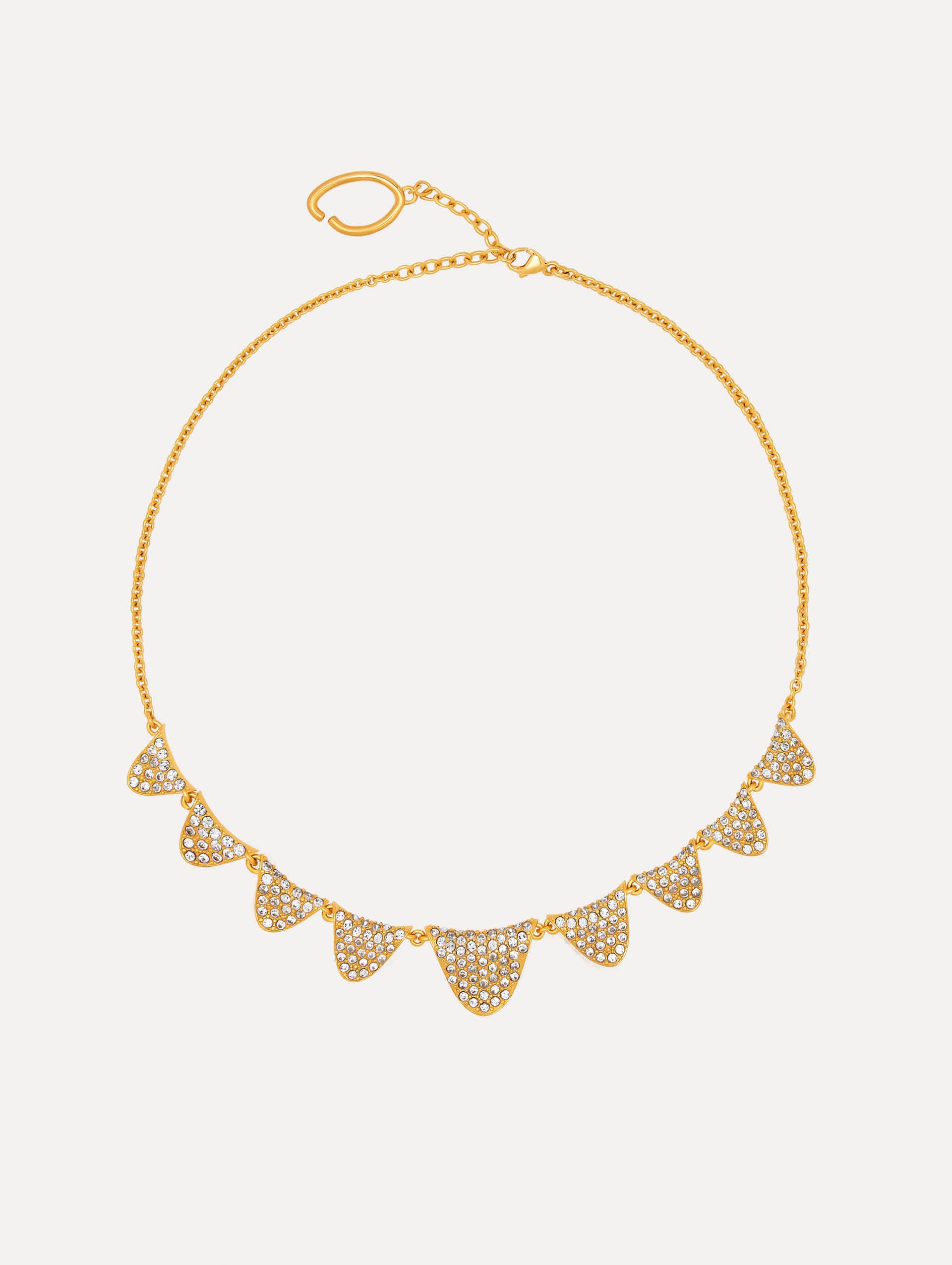 Elegant Pavé Scallop Necklace for Women - 14K Gold Plated Dainty Shell Pendant Jewelry - Perfect for Date Night, Beach Wedding & Everyday Wear
