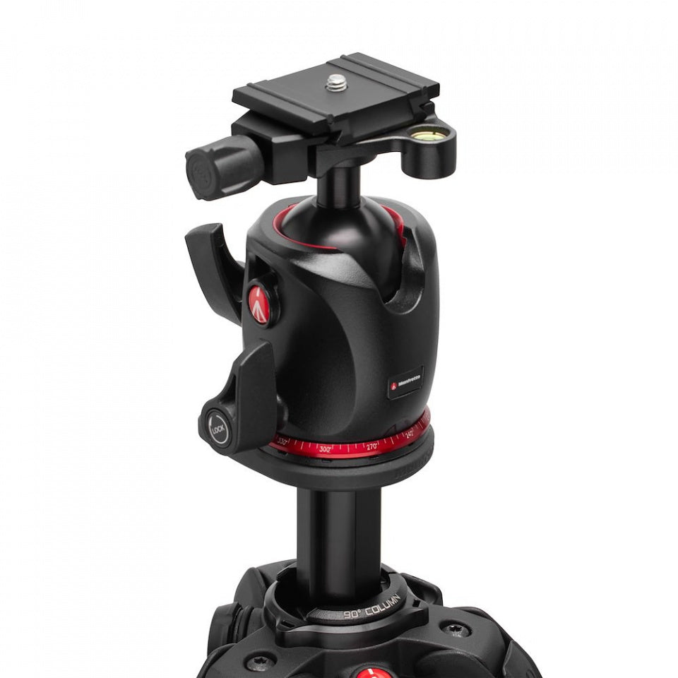 Manfrotto 055XPRO AS Carbon Fiber Tripod Kit with Ball Head - Professional Camera Tripod for Photography, Videography & Travel - Perfect for Outdoor Shoots, Studio Work & Landscape Photography