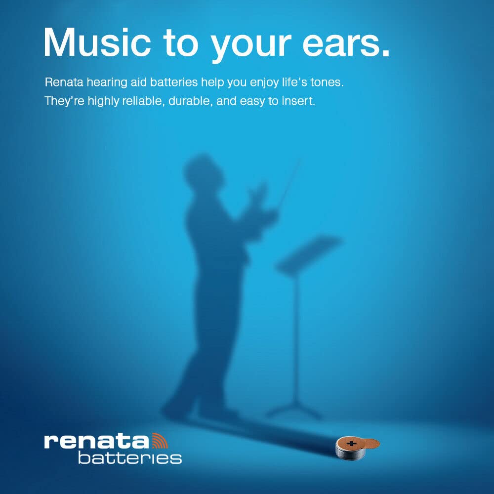 Renata 312 Zinc Air 1.45V Hearing Aid Batteries (300 Count) - Swiss-Designed Long-Lasting Power for Hearing Devices | Perfect for Daily Use, Travel & Emergency Backup