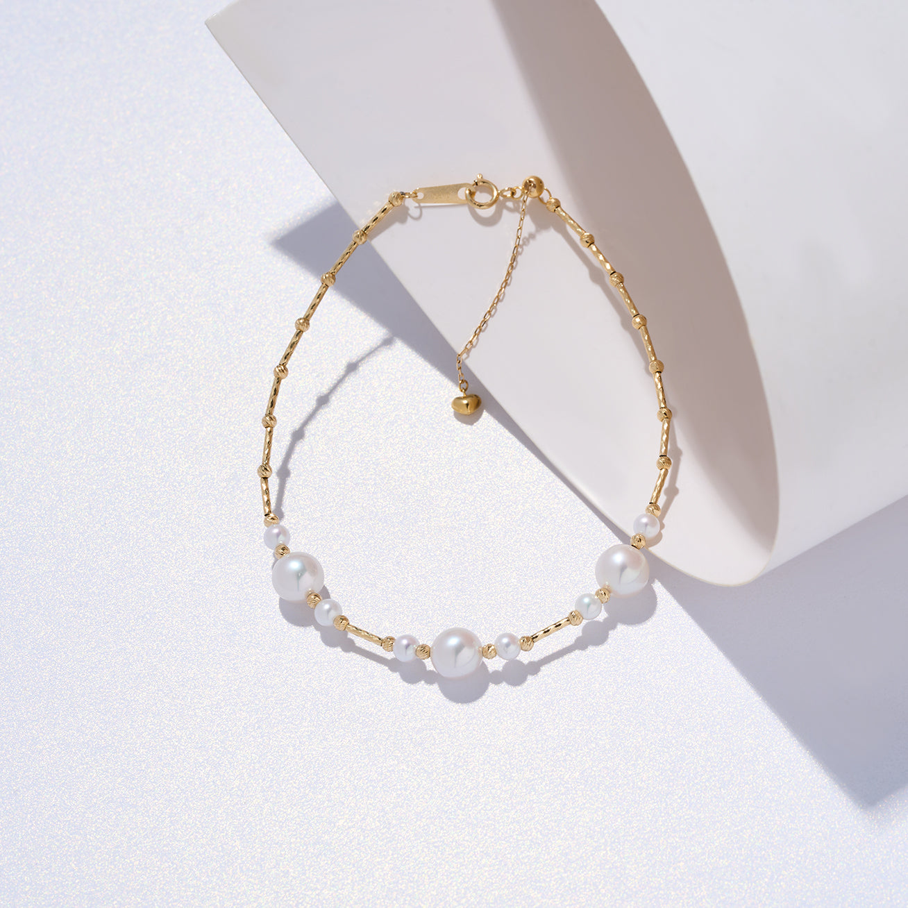 18K Solid Gold Freshwater Pearl Bracelet for Women - Elegant Pearl Jewelry Gift for Birthday, Anniversary & Special Occasions | KB00049