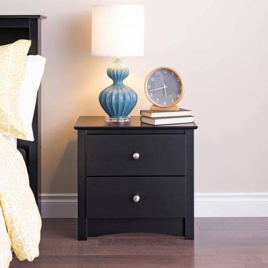 Sonoma 2 Drawer Nightstand - Modern Bedside Table with Storage | Multiple Color & Finish Options | Perfect for Bedroom, Guest Room & Apartment Decor
