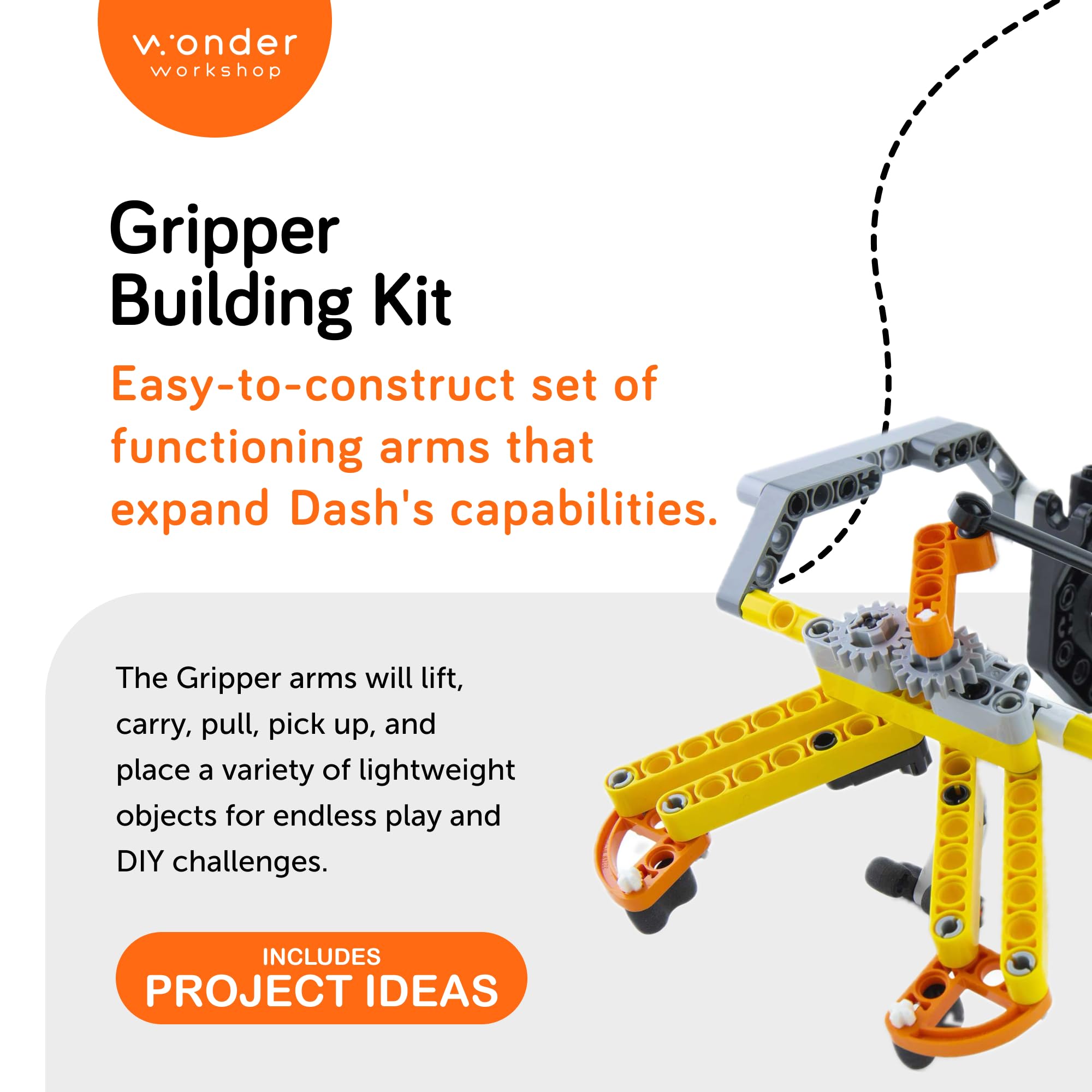Dash Robot Wonder Pack – STEM Coding Educational Bundle for Kids Ages 6+ | Learn Programming with Free Apps & Video Tutorials | Includes Launcher Toy, Sketch Kit for Drawing & Gripper Building | Perfect for Classroom Learning & Home STEM Activities