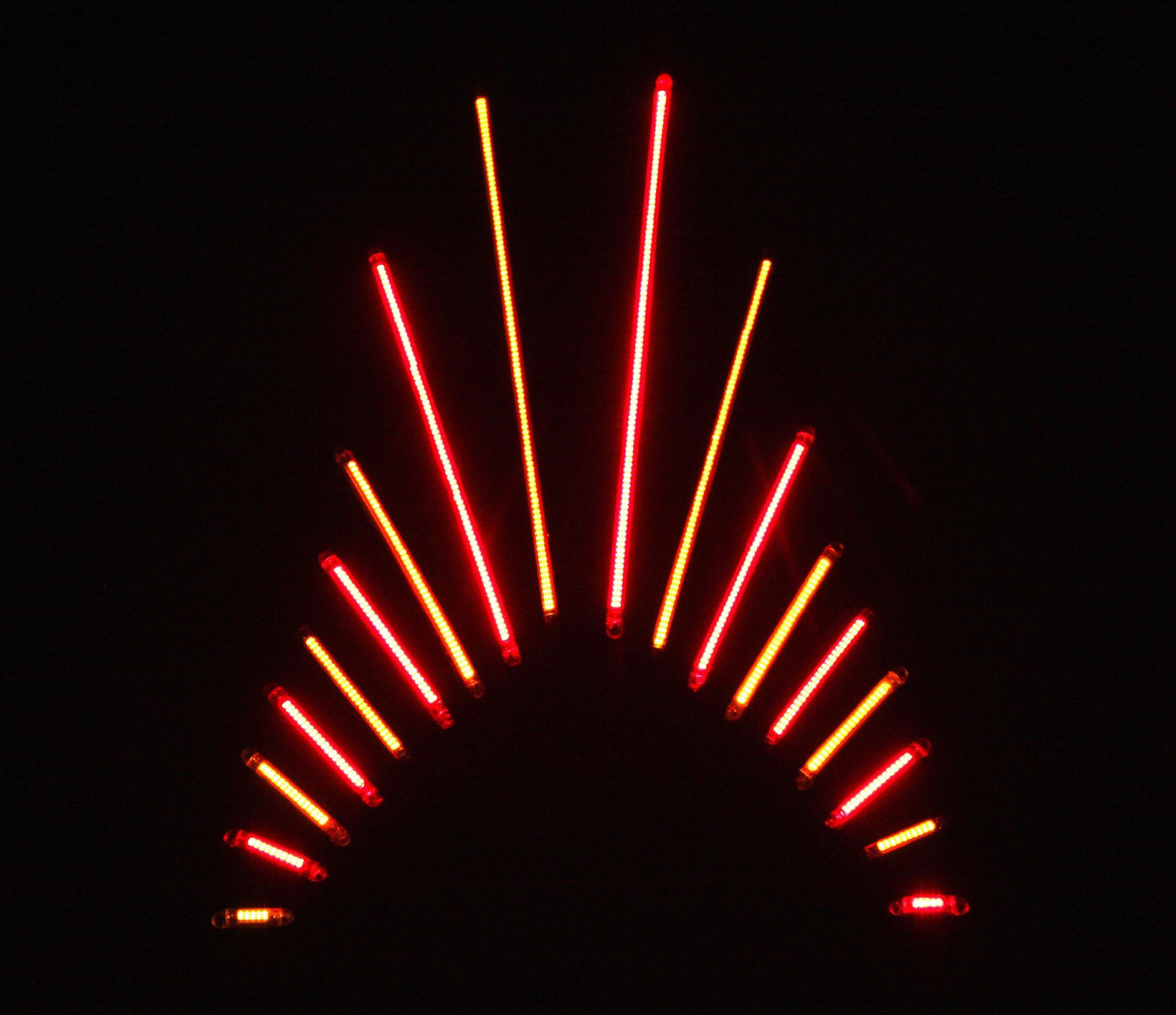 Custom Dynamics TruFlex 75 Red/Red LED Motorcycle Lights - High Visibility Safety Lights for Cruisers, Choppers & Custom Bikes (Night Riding, Group Rides & Enhanced Style)