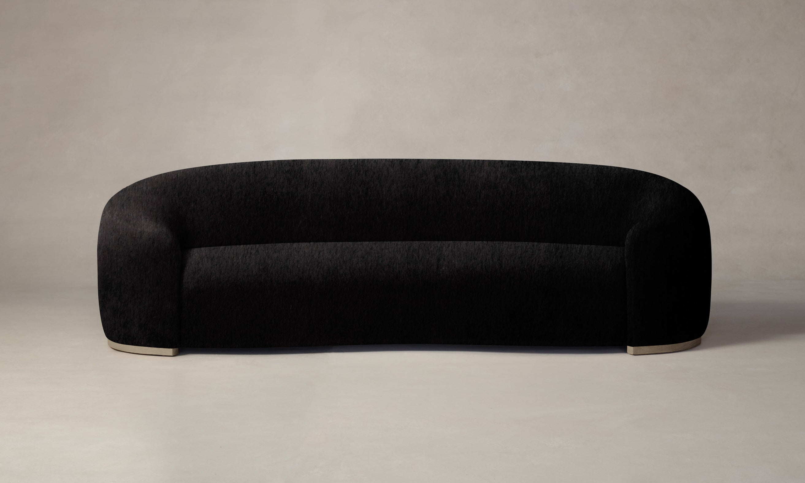 Luxury The Chelsea Sofa - Deep Pile Mohair Noir Upholstered Modern Living Room Furniture for Home & Office Decor