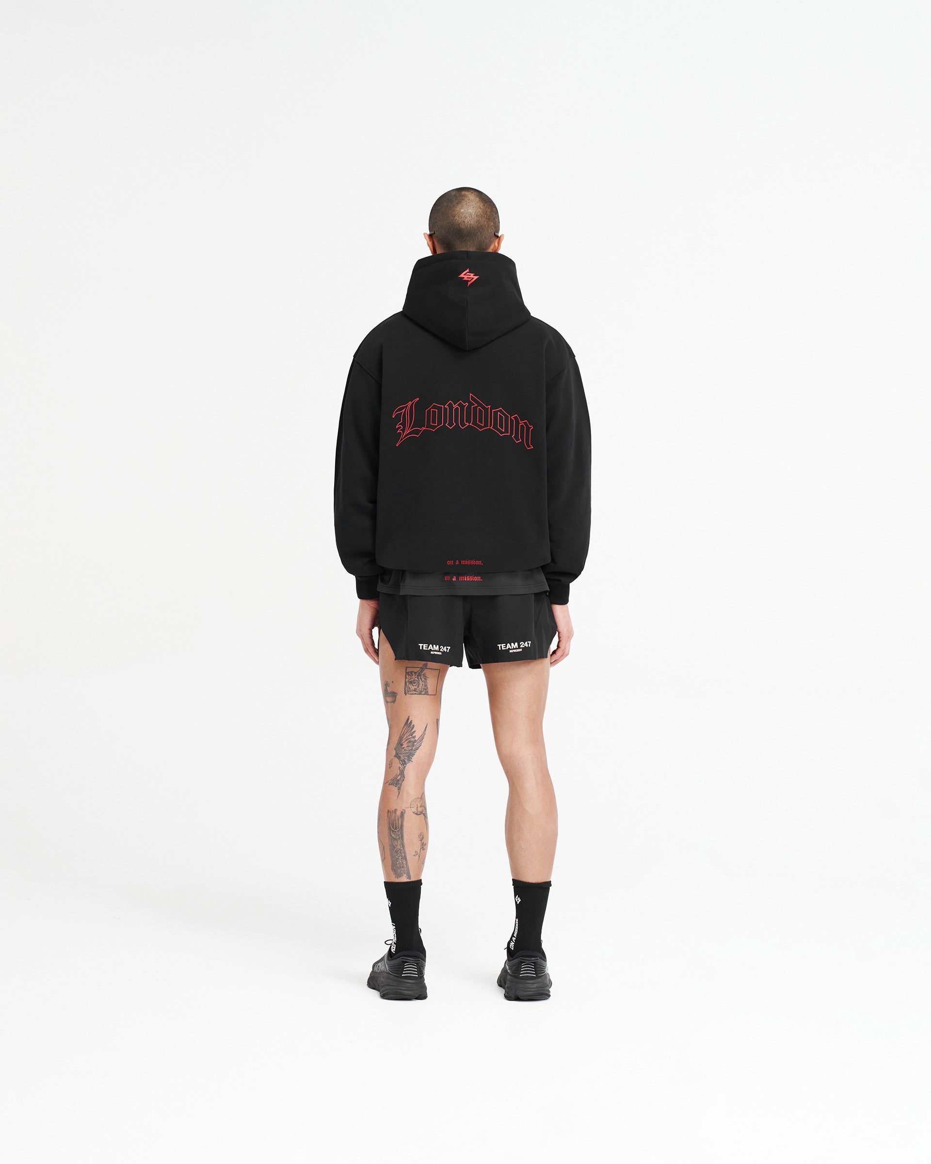 247 London Oversized Hoodie for Men & Women - Black | Cozy & Stylish Unisex Pullover for Casual Wear, Street Fashion & Loungewear