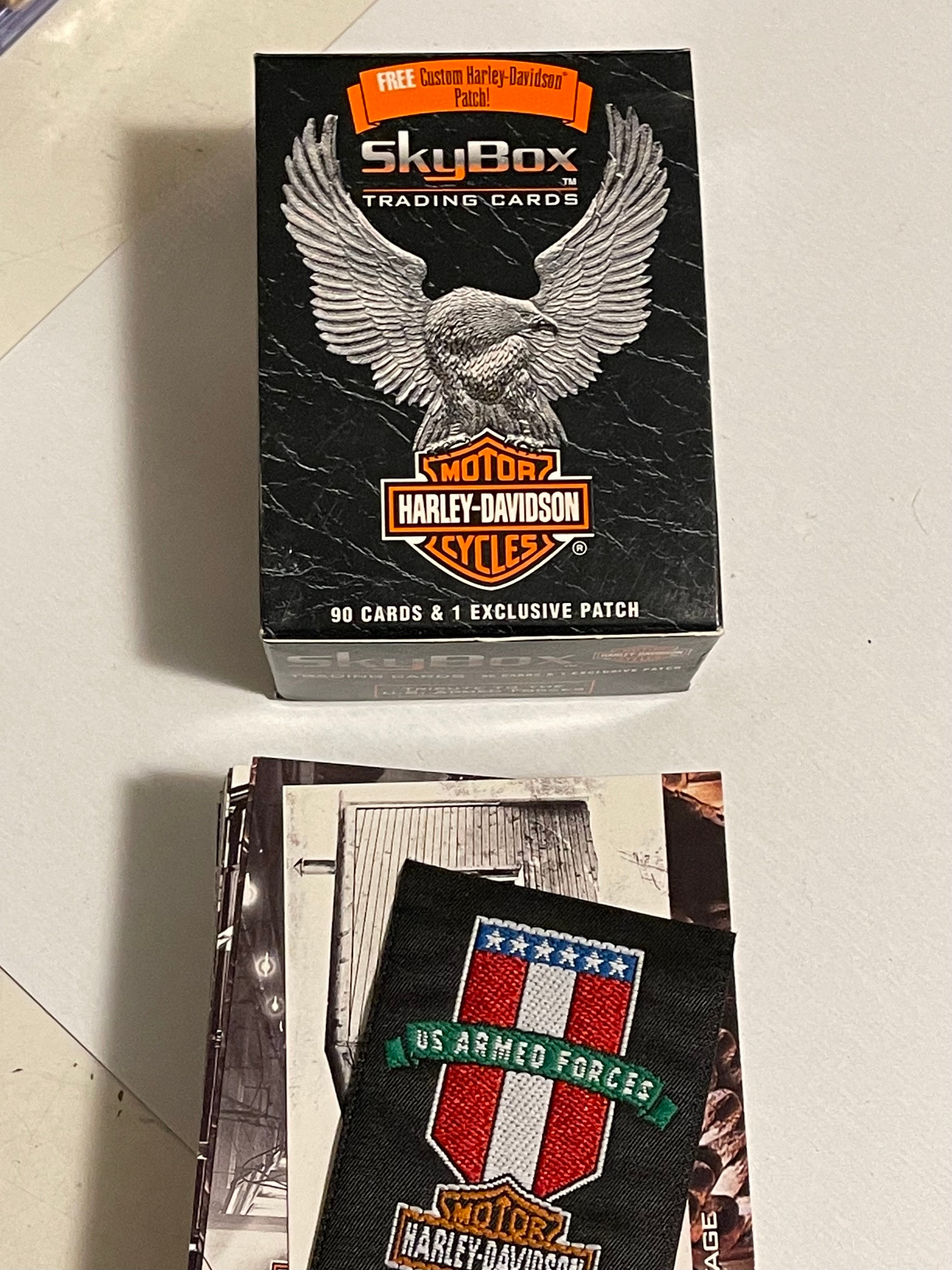 Vintage 1994 Harley Davidson Motorcycle Skybox Trading Cards & Patch Box Set - Collectible Memorabilia for Fans & Enthusiasts | Perfect for Display, Gifts & Nostalgic Collections