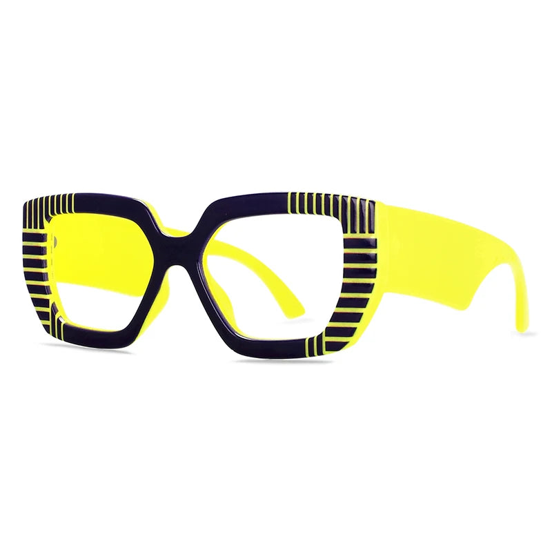 CCspace Women's Full Rim Large Square Plastic Reading Glasses R57095 - Stylish & Comfortable for Reading, Working, and Computer Use