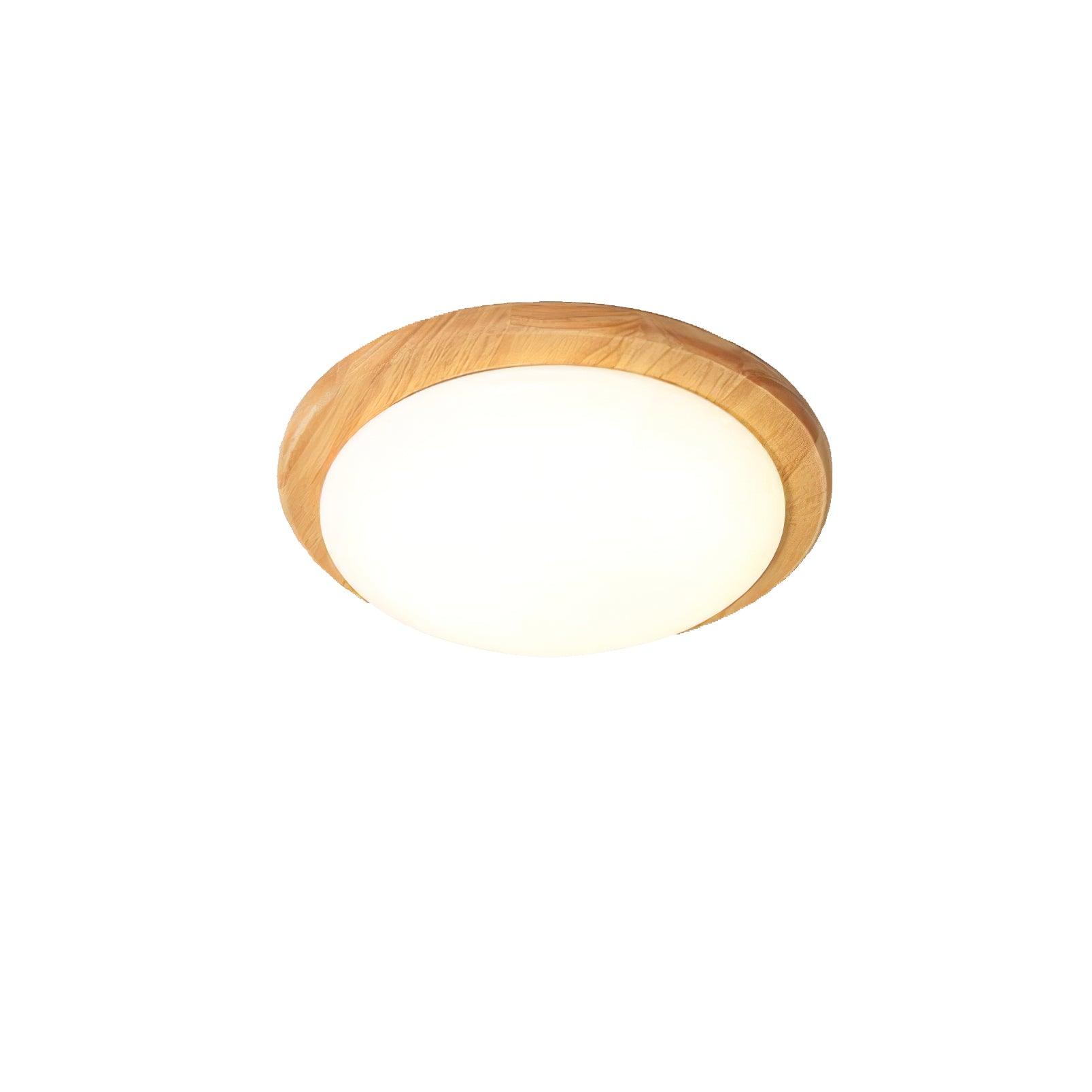 Modern Wooden Drum Ceiling Light Fixture - Handcrafted Natural Wood Pendant Lamp for Living Room, Bedroom, Dining Room & Office Lighting