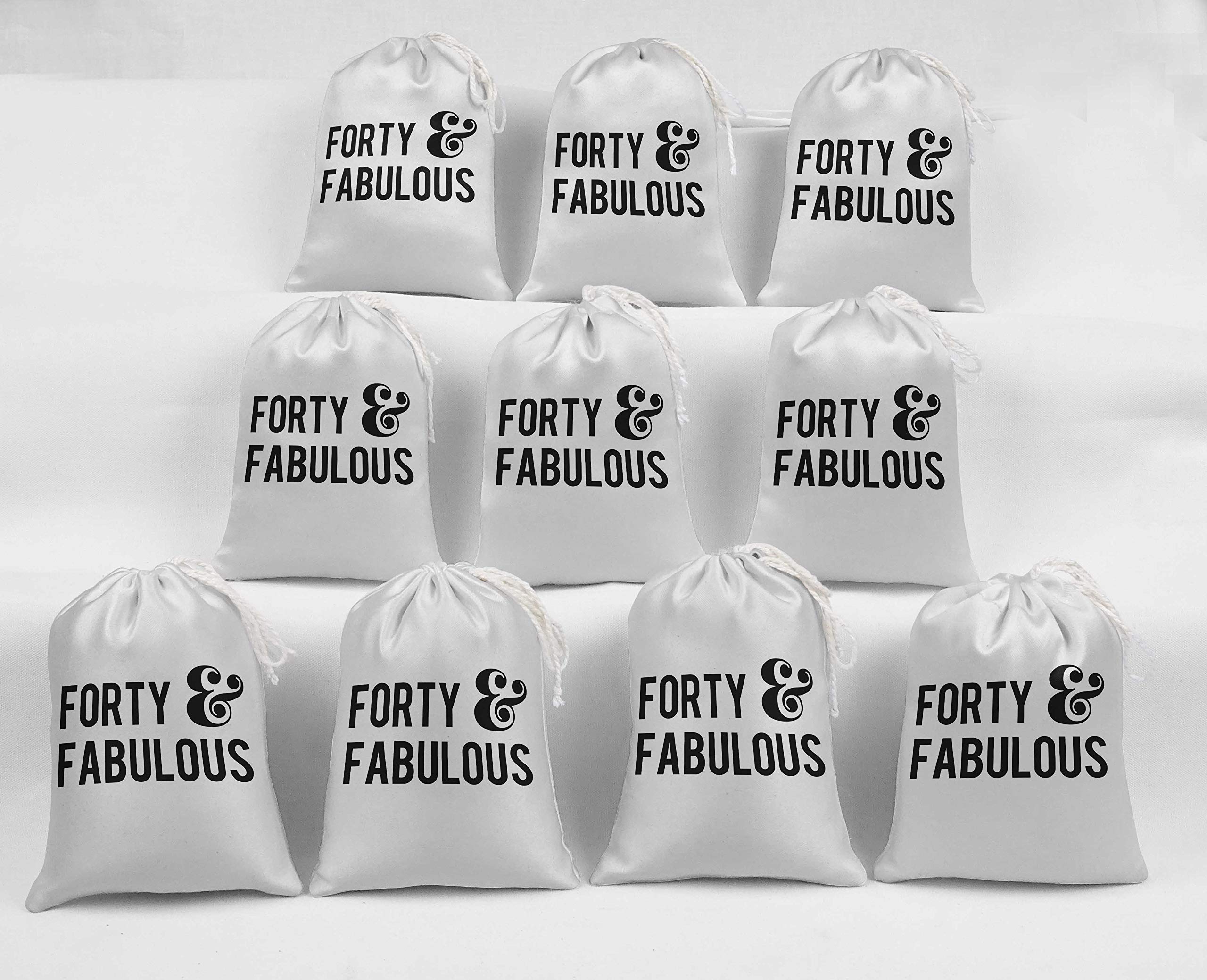 Custom White Drawstring Favor Bags - 15-Piece Birthday Party Supplies Set for Souvenirs, Gifts & Celebrations | Perfect for Baby Showers, Weddings & Special Events