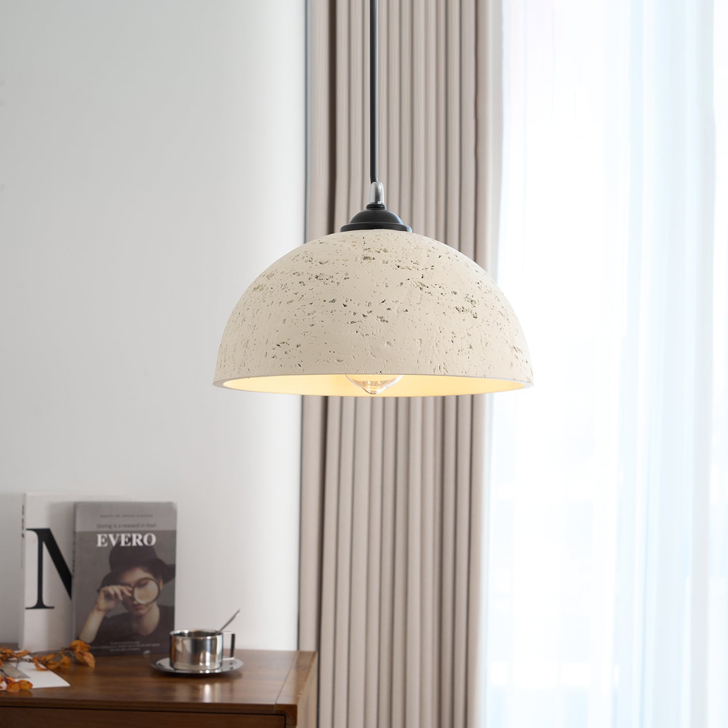 Modern Dome Morphe Pendant Light - Sleek Ceiling Hanging Fixture for Dining Room, Kitchen Island & Bedroom Lighting | Energy Efficient LED Chandelier