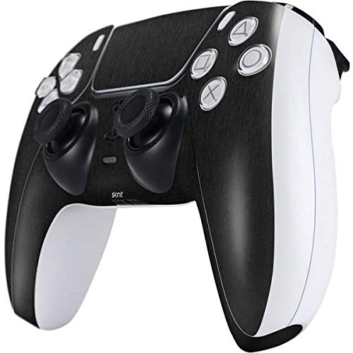 Officially Licensed Black Brushed Steel PS5 Controller Skin | Custom Gaming Decal for Playstation 5 | Durable Protection & Enhanced Grip for Gaming Sessions
