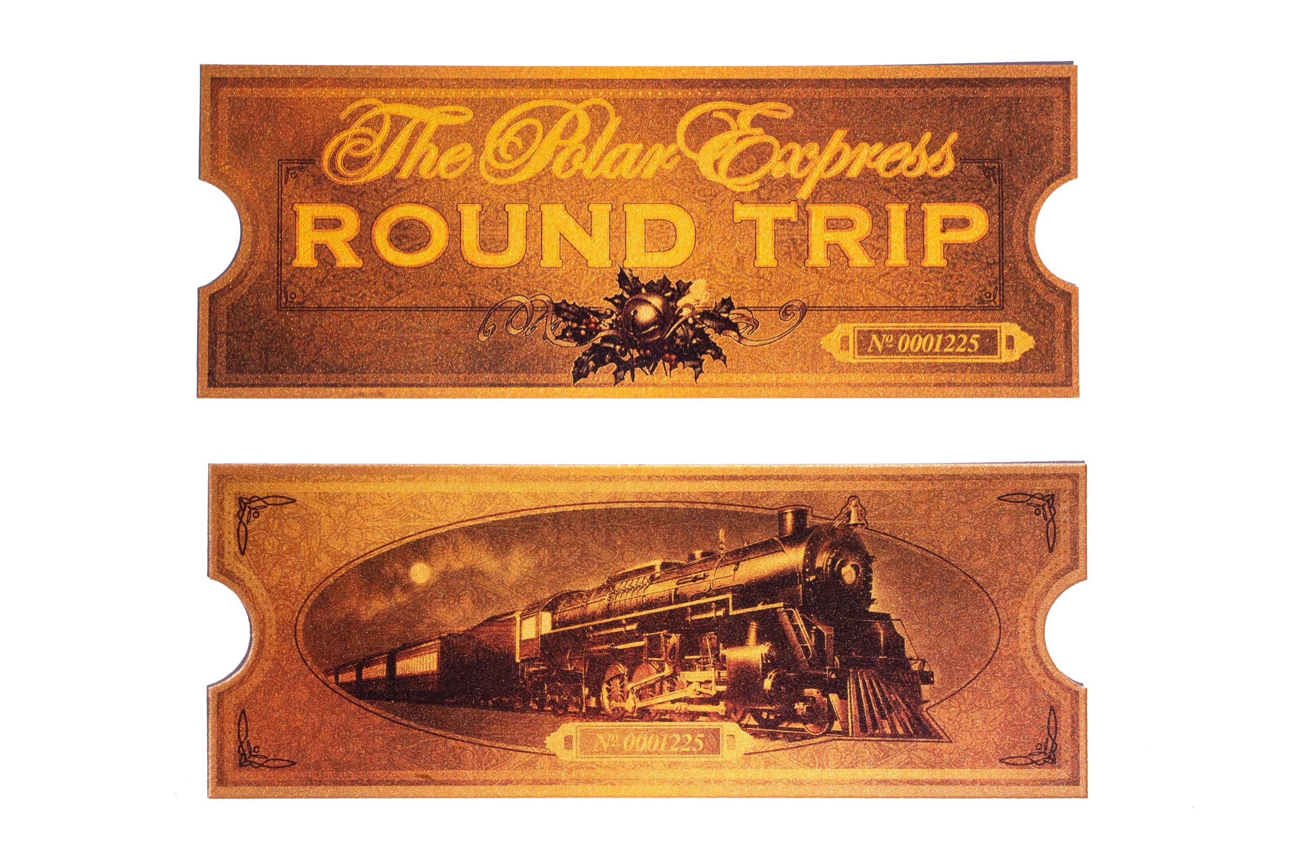 Polar Express Sleigh Bell with Round Trip Ticket & Certificate of Authenticity - Perfect for Christmas Decorations, Holiday Gifts, and Collectible Memorabilia