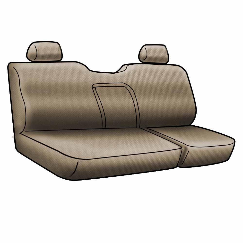 Coverking Rear Custom Fit Seat Cover for Toyota Tundra - Neosupreme Fabric (Charcoal Gray) | Durable Protection for Truck Seats | Perfect for Work, Camping & Off-Road Adventures