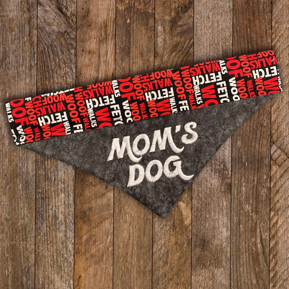 Personalized Embroidered Dog Bandana for All Sizes - Adjustable Over-the-Collar Design for Small Medium Large Dogs - Perfect for Holidays, Birthdays & Daily Walks