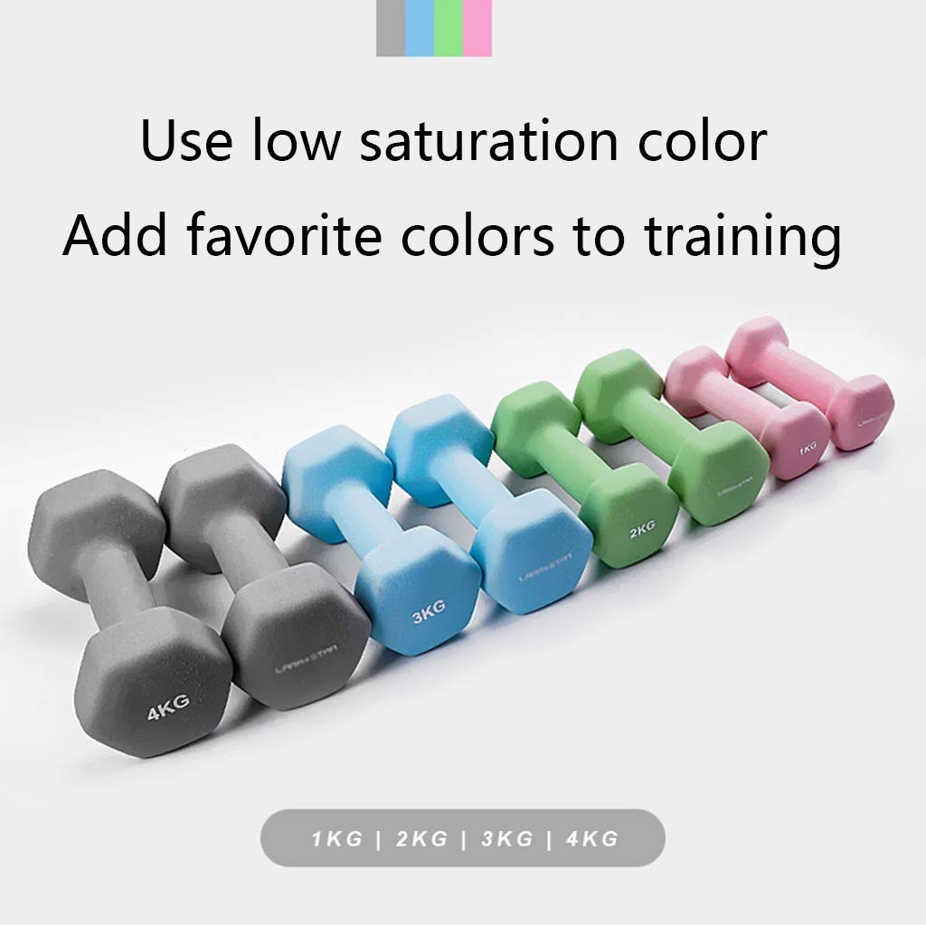 FHPEWXDG Small Dumbbells for Home Fitness - Neoprene Coated Slim Arm Dumbbells with Cast Iron Core, Unisex Workout Equipment for Fat Loss & Toning | Perfect for Home Gym, Strength Training & Women's Fitness