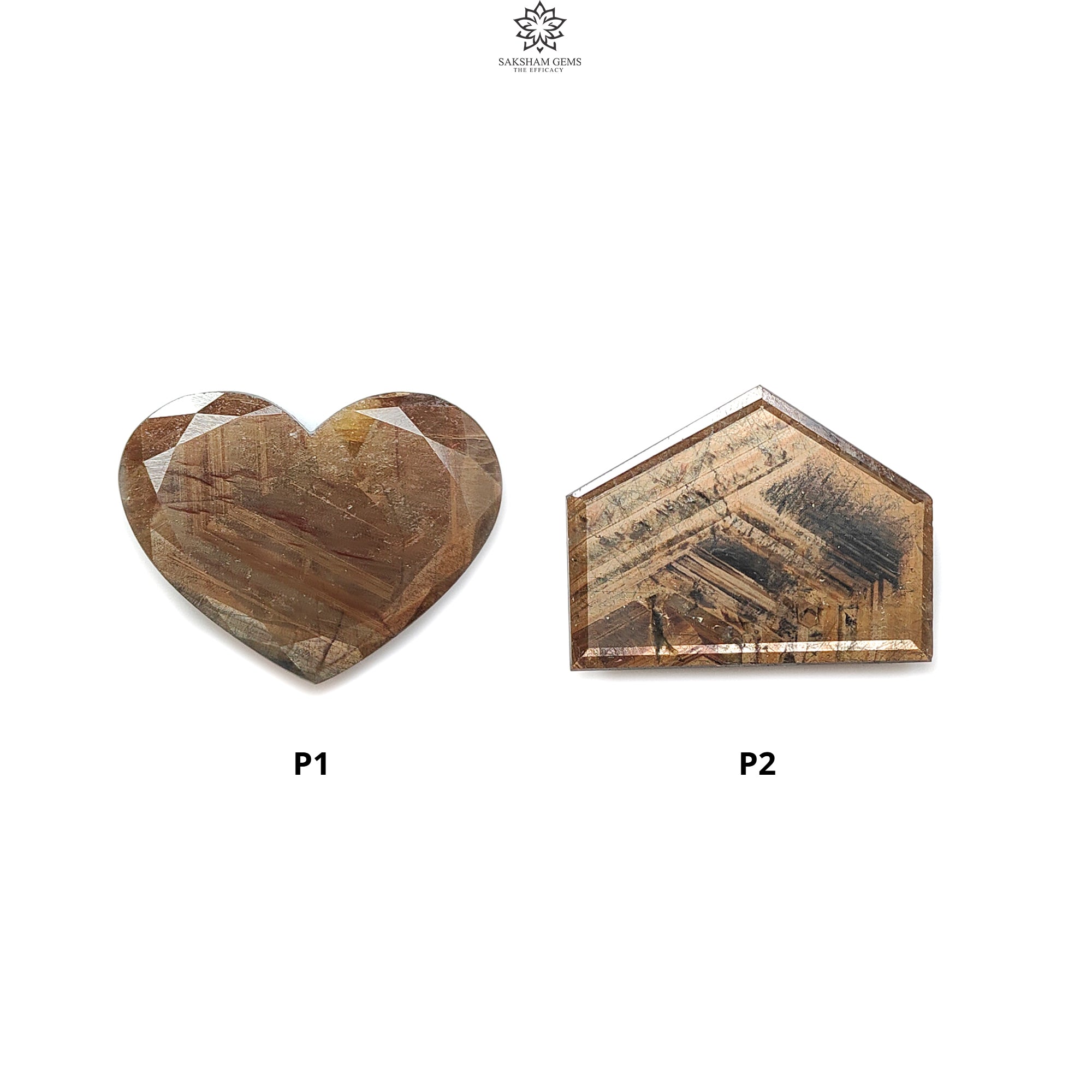 Natural Untreated Golden Brown Chocolate Sapphire Gemstone - Faceted Heart Cut for Jewelry Making (Engagement Rings, Pendants & Earrings)
