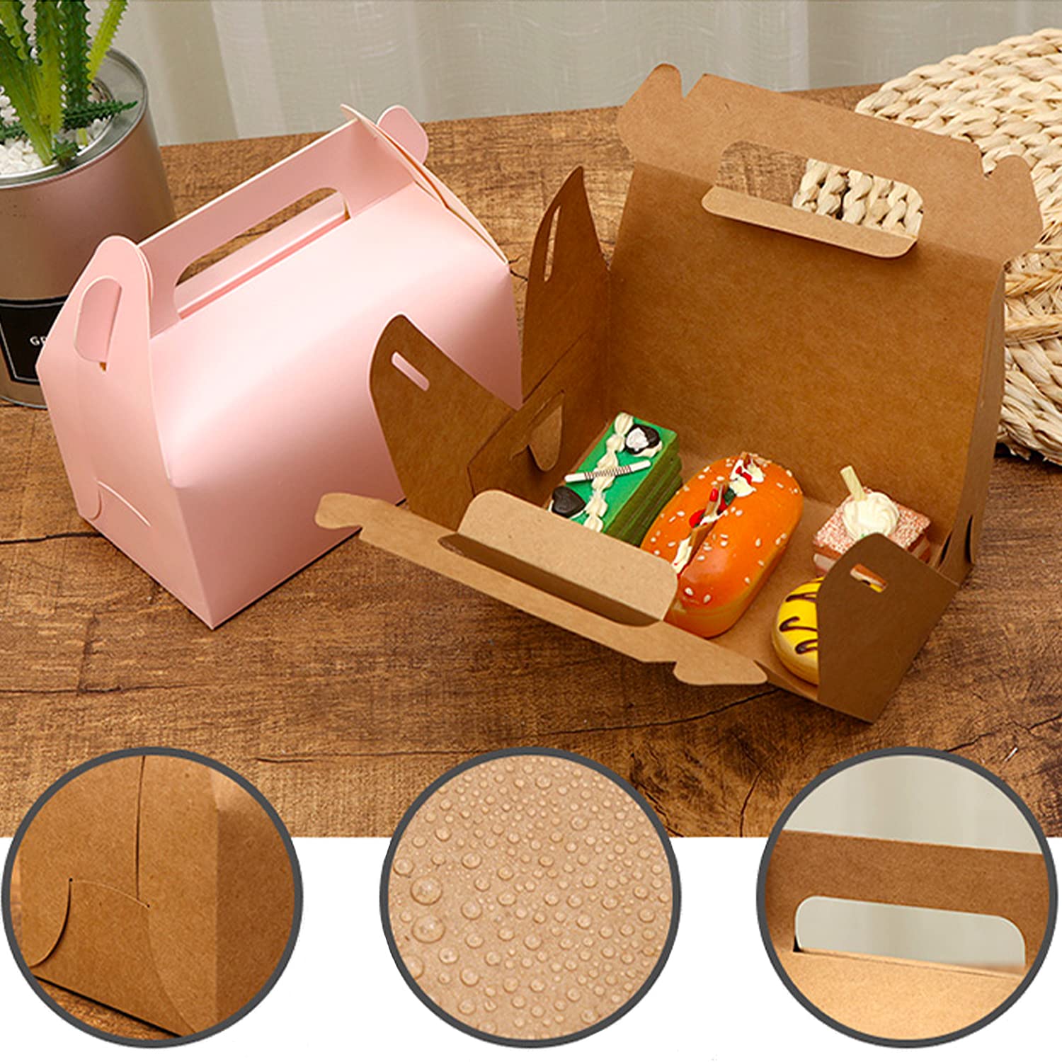 24 Pack Rainbow Treat Boxes - Kraft Paper Party Favor Gift Boxes with Lids for Candy, Cake, Birthday, Wedding (6.3 x 3.5 x 6.1 Inch) - Perfect for Party Favors, Baby Showers, Bridal Showers & Holiday Gifts