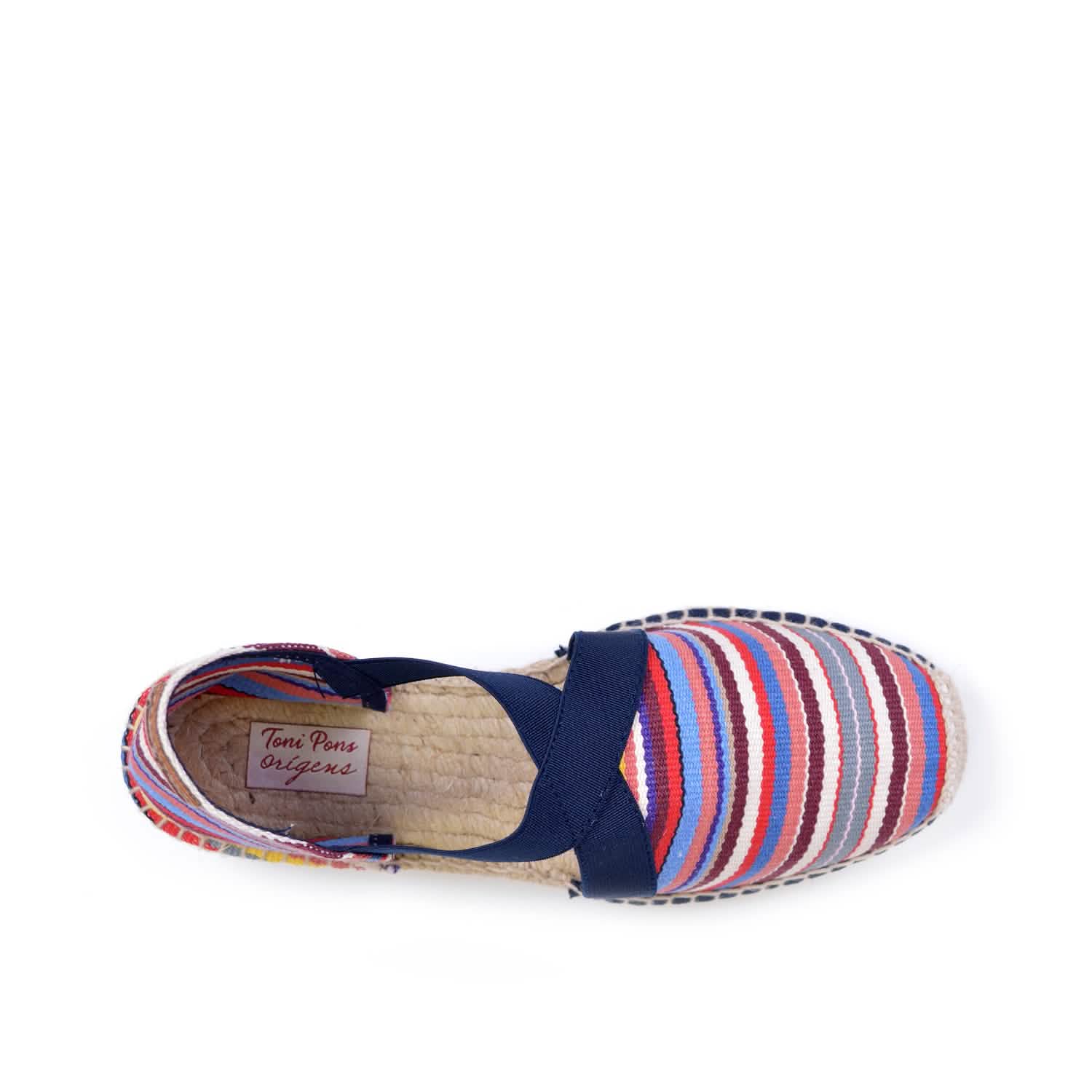 Women's Striped Cotton Blend Wedge Espadrille Shoes - Comfortable Summer Casual Flats for Beach, Vacation & Everyday Wear