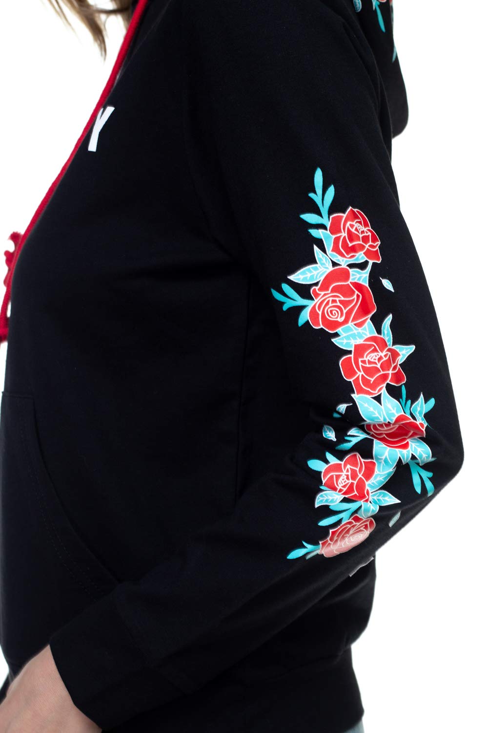 LANY Official Rose Vines Long Sleeve Cotton Hoodie with Kangaroo Pocket - Soft Unisex Pullover Sweatshirt for Concerts, Streetwear & Casual Outfits