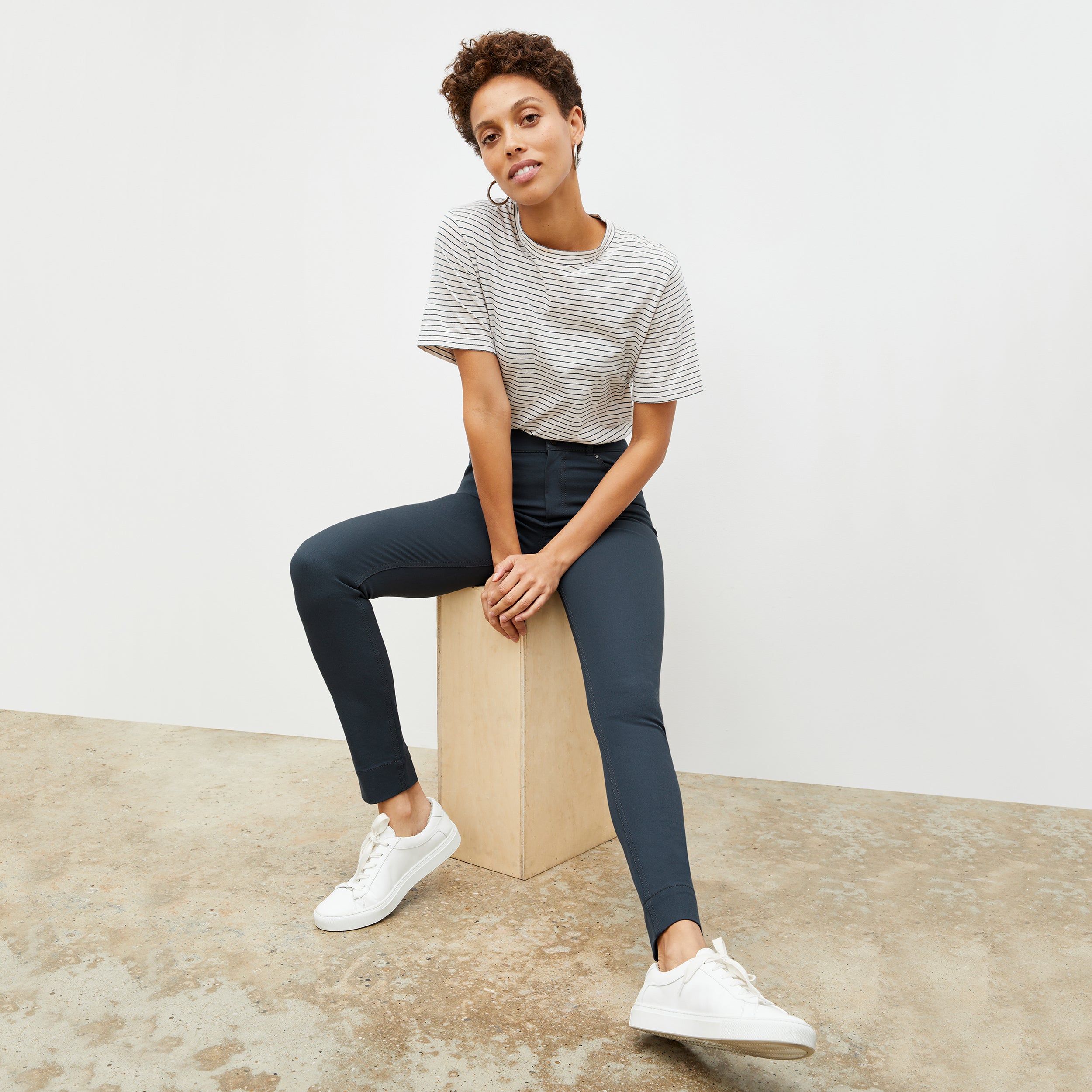 Sammataro Eco-Friendly Jeans - Better Than Denim in Dusty Indigo | Sustainable Fashion for Casual Wear & Everyday Outfits