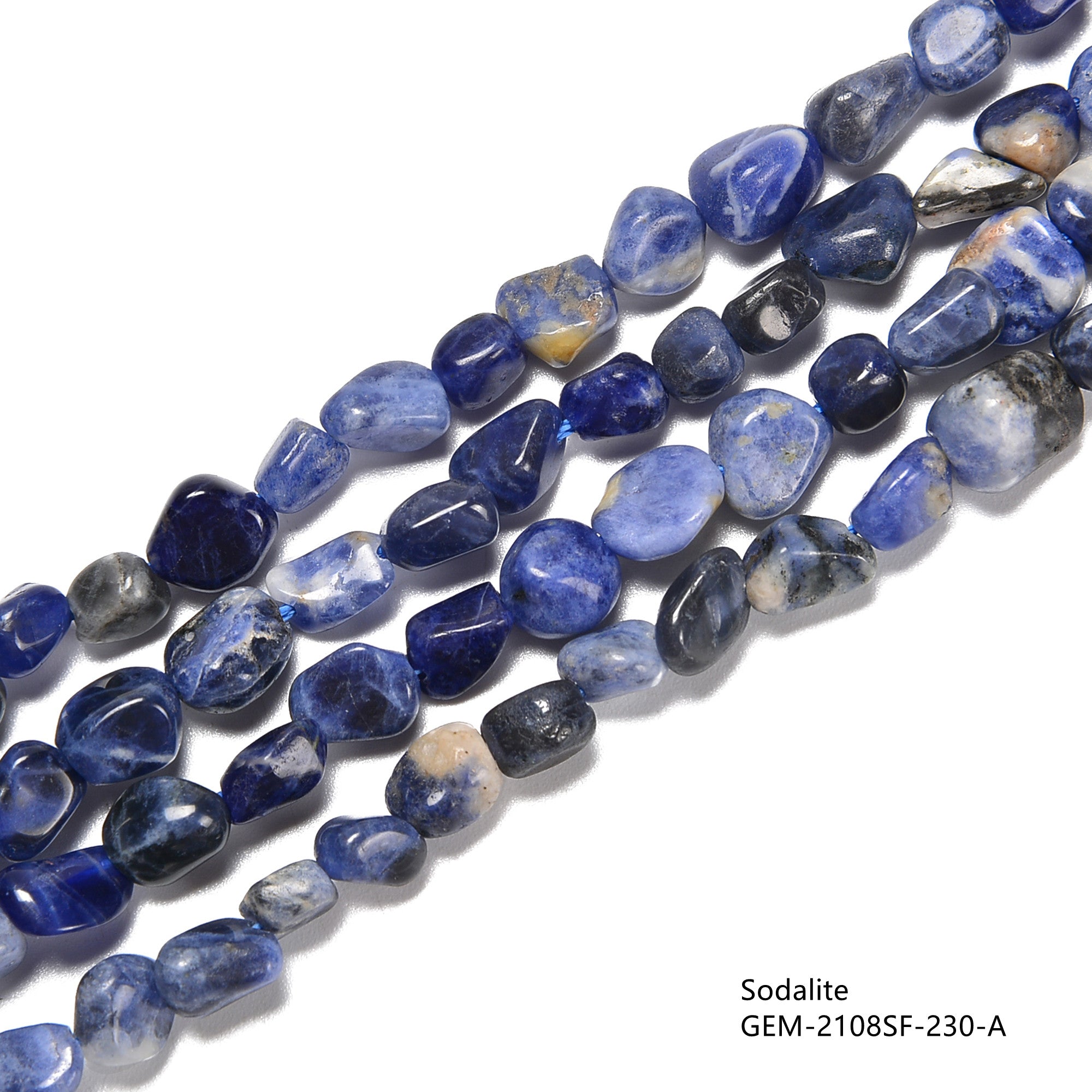 04 Multi Crystal Gemstone Pebble Nugget Beads 6x8mm 15.5