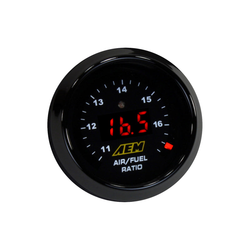 AEM Digital Wideband UEGO Air Fuel Ratio Gauge Kit - No Sensor Included | High Performance O2 Monitor for Racing, Tuning & Diagnostics