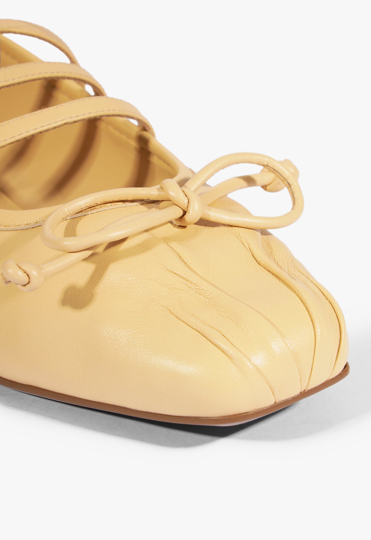 Arissa Women's Beige Leather Ballet Flats - Comfortable & Stylish Shoes for Work, Casual Wear & Travel