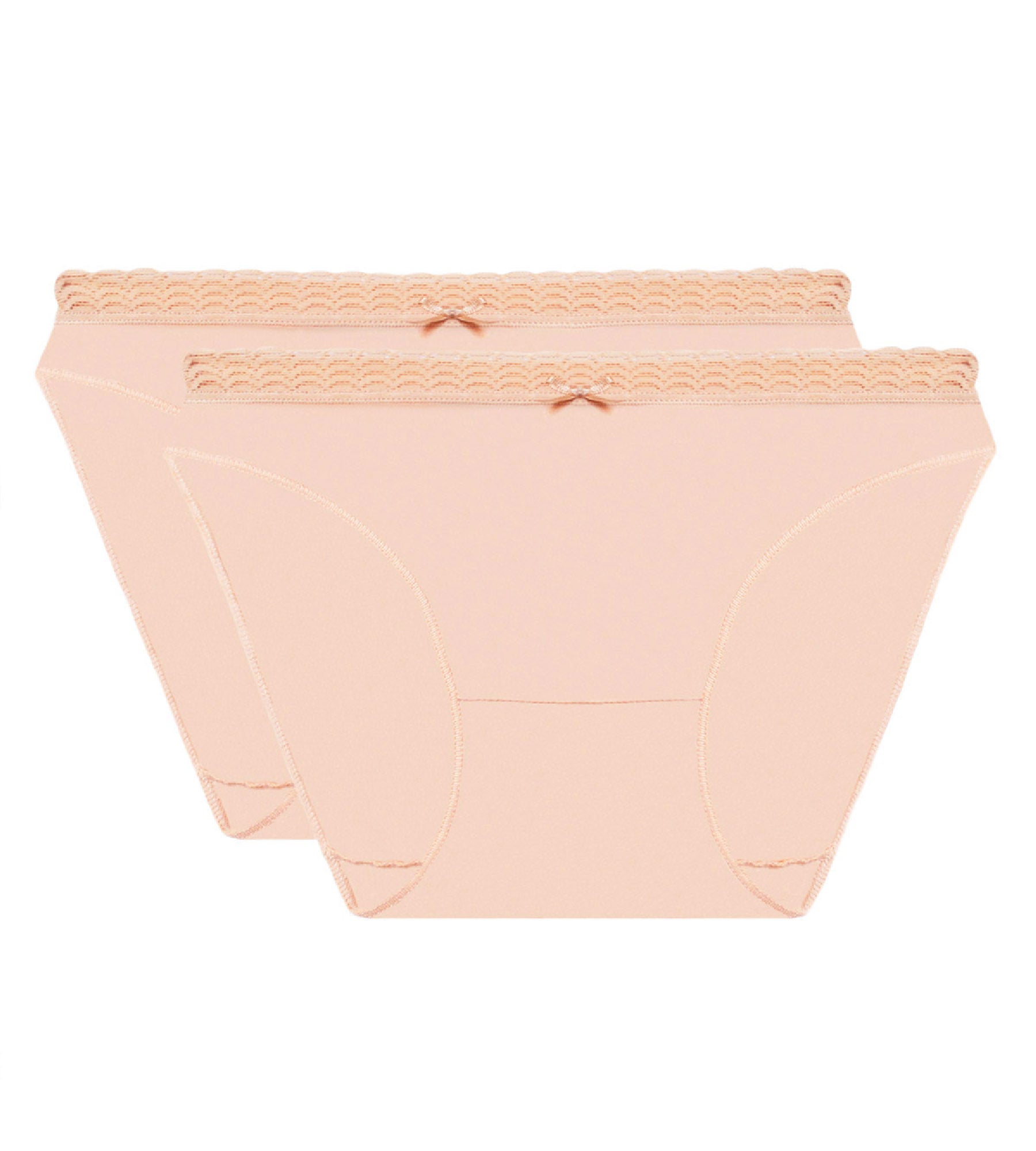 2 Pack Women's Rose DIM Fashion Panties - Soft Cotton Underwear for Everyday Comfort & Feminine Style