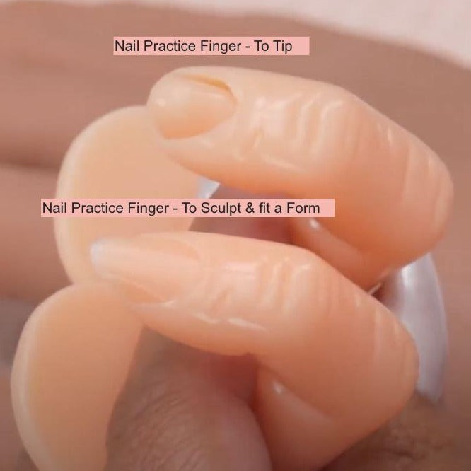 Professional Nail Practice Finger for Acrylic & Gel Sculpting - Perfect for Nail Art Training, Manicure Practice & DIY Nail Design at Home