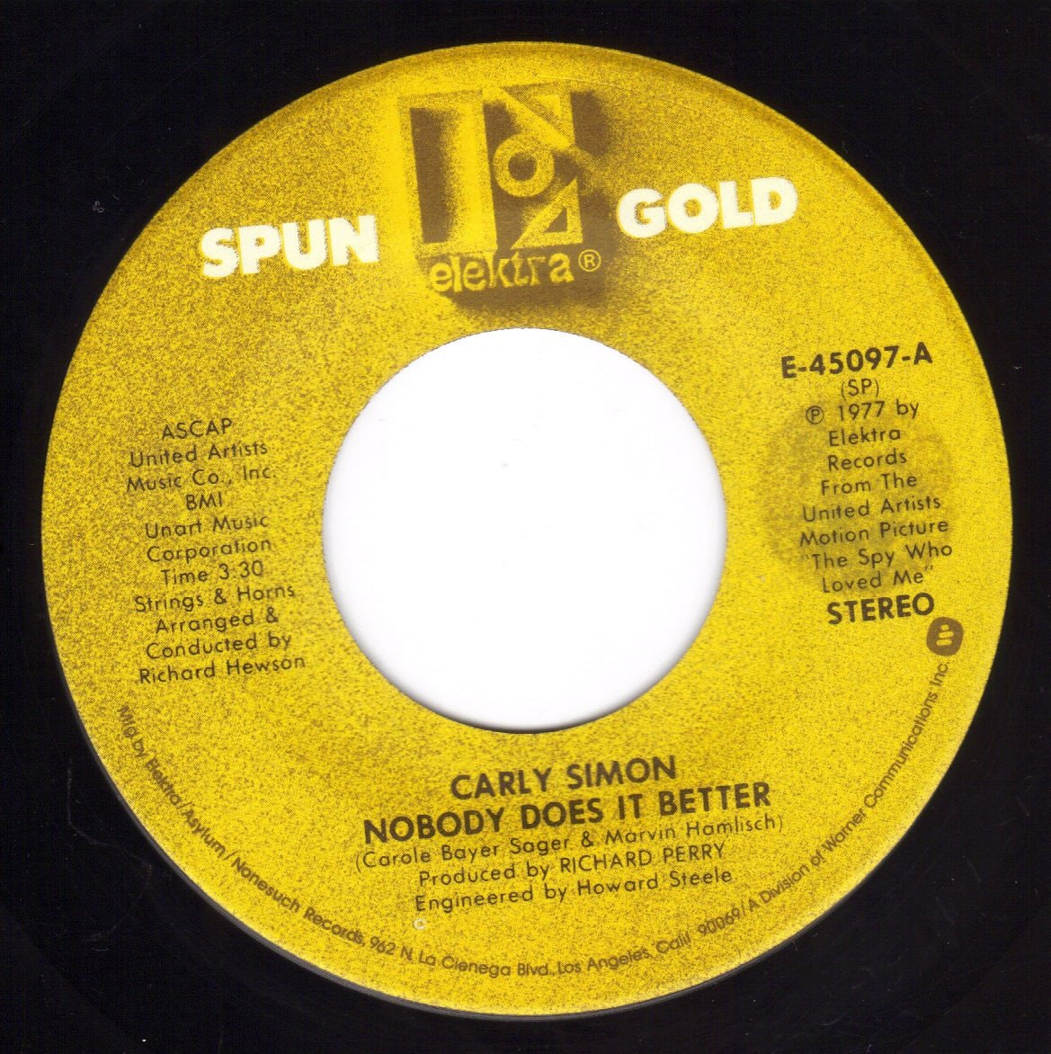 Nobody Does It Better / You Belong To Me - 45 RPM Vinyl Single (VG++ Condition) - Perfect for Vintage Music Collectors & Classic Rock Enthusiasts