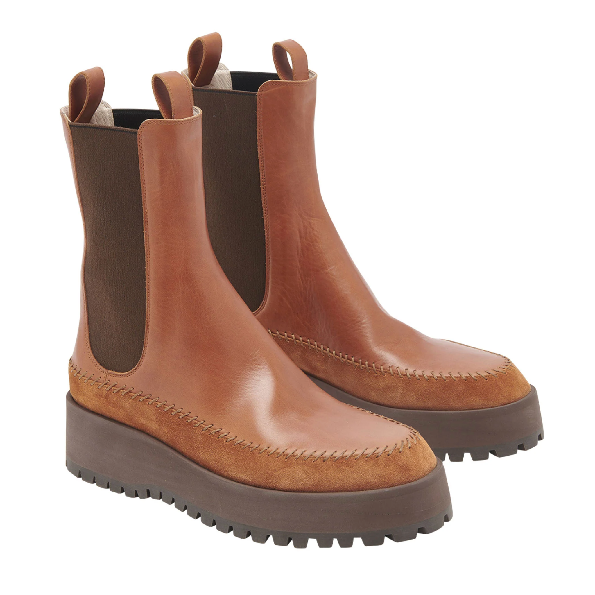 Jodie Chelsea Lug Sole Boots for Women - Waterproof Ankle Boots with Chunky Sole - Perfect for Fall, Winter & Outdoor Activities