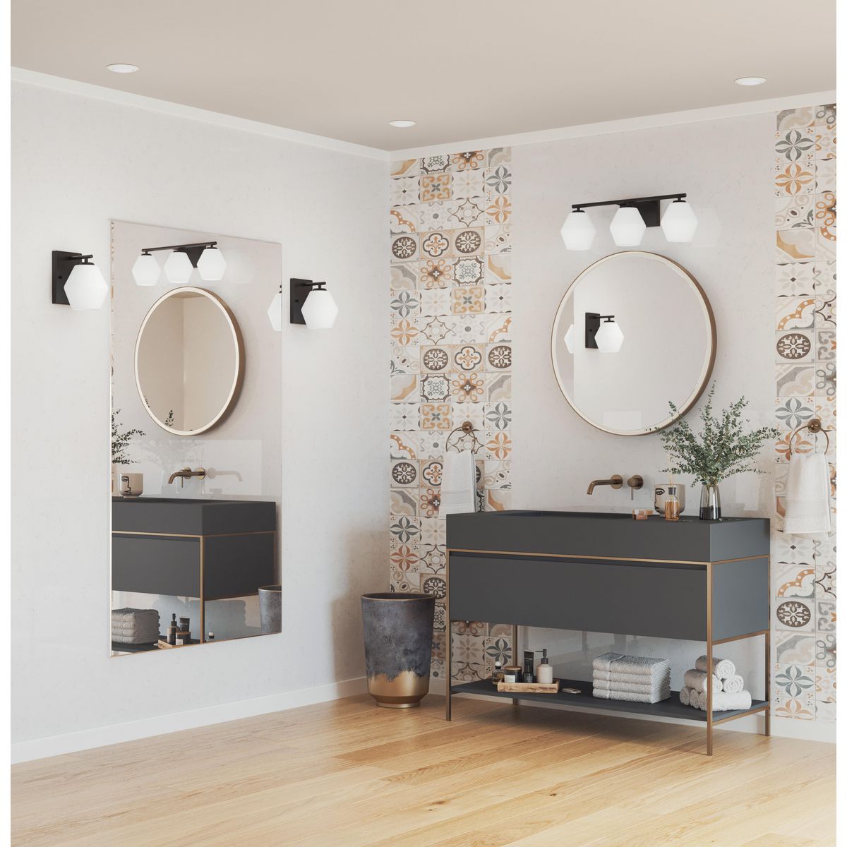 Copeland Collection 3-Light Bathroom Vanity Light Fixture - Perfect for Modern Bathroom & Dressing Room Lighting