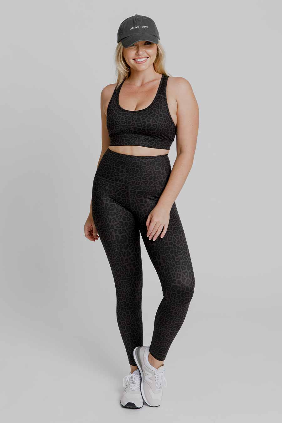 Essential High Waist Yoga Leggings - Forest Leopard Print - Women's Workout Pants for Running, Gym & Lounge Wear